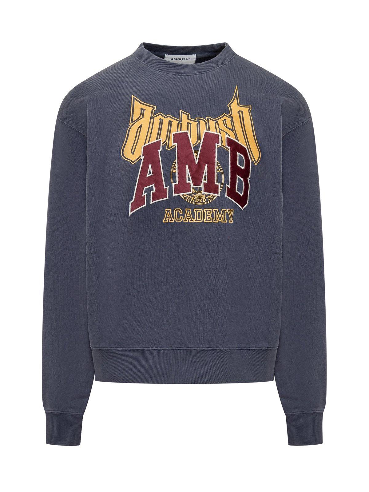 Shop Ambush Graphic Sweatshirt In Insignia Blue Russet