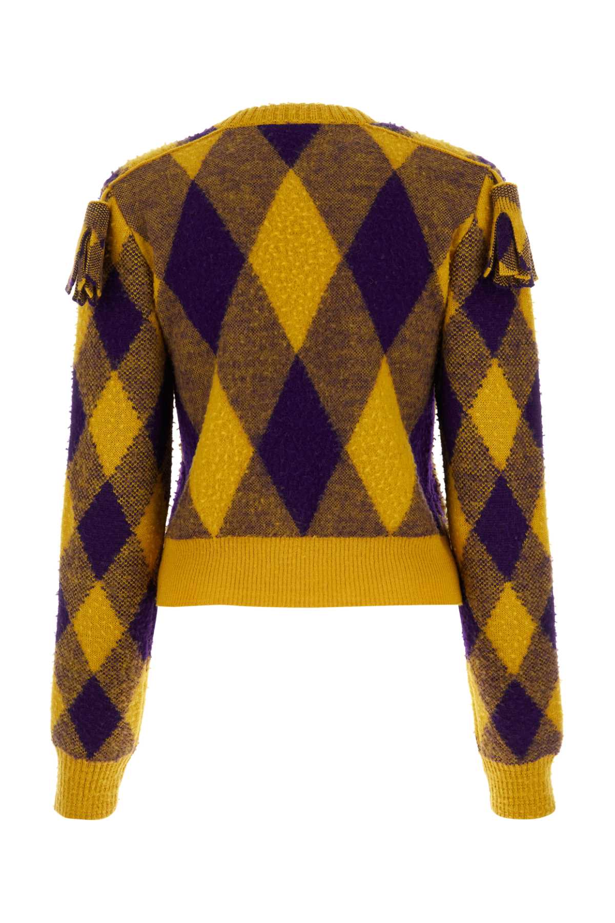 Shop Burberry Embroidered Wool Sweater In Pearippattern