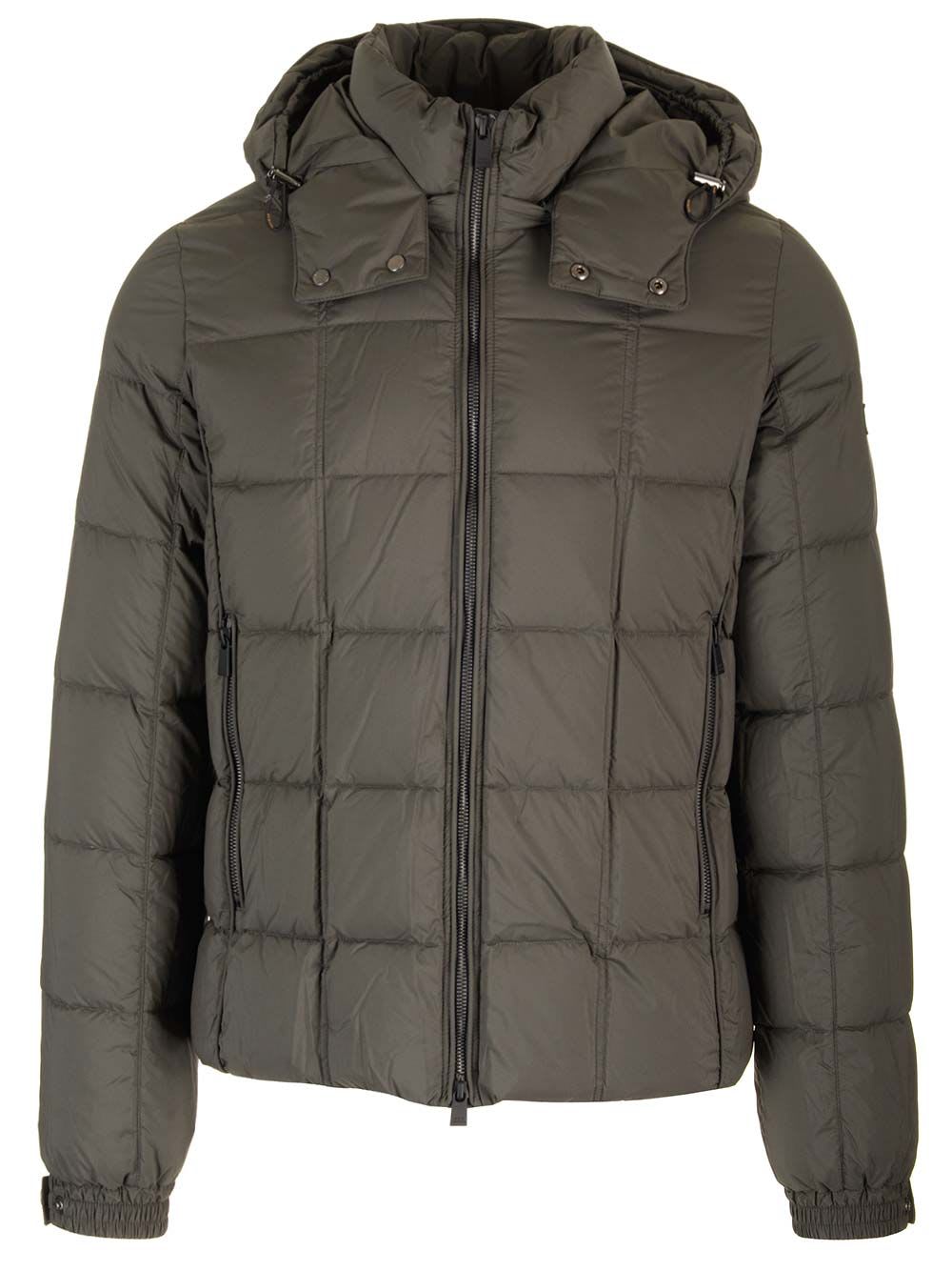 Shop Tatras Short Gesso Down Jacket In Grey