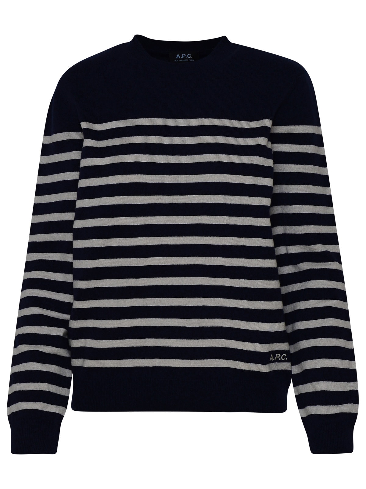 Shop Apc Blue Cashmere Blend Phoebe Sweater In Navy