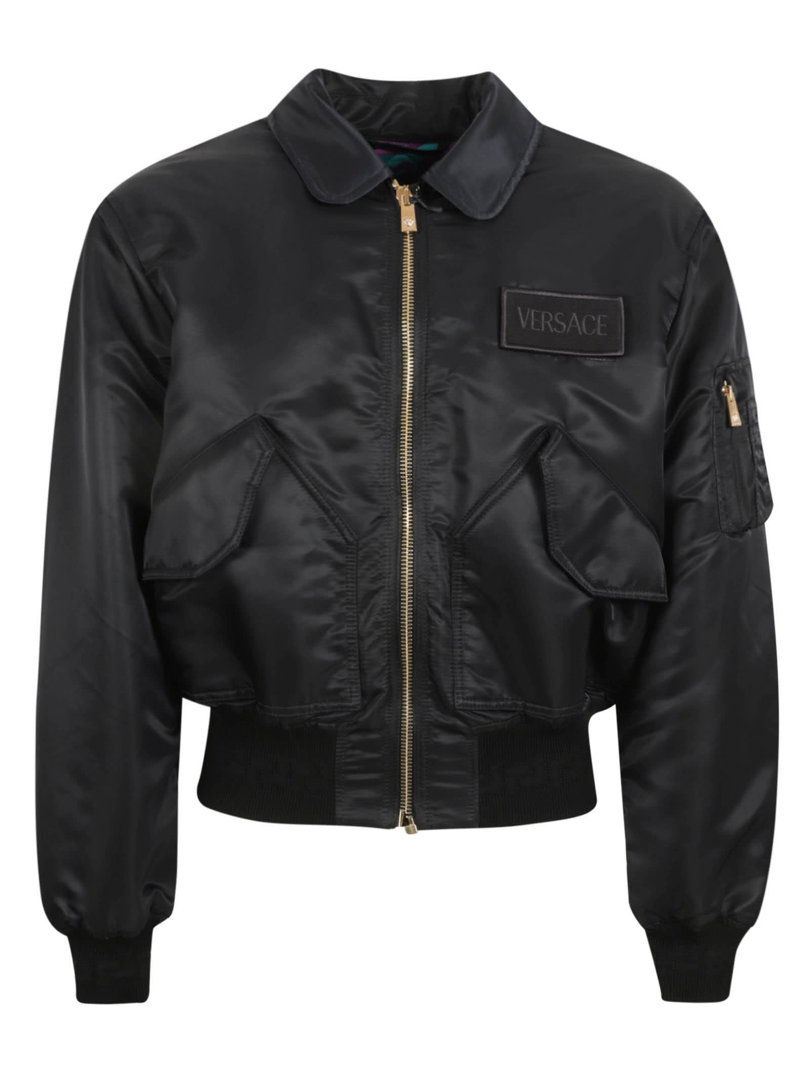 Versace Logo Patched Bomber