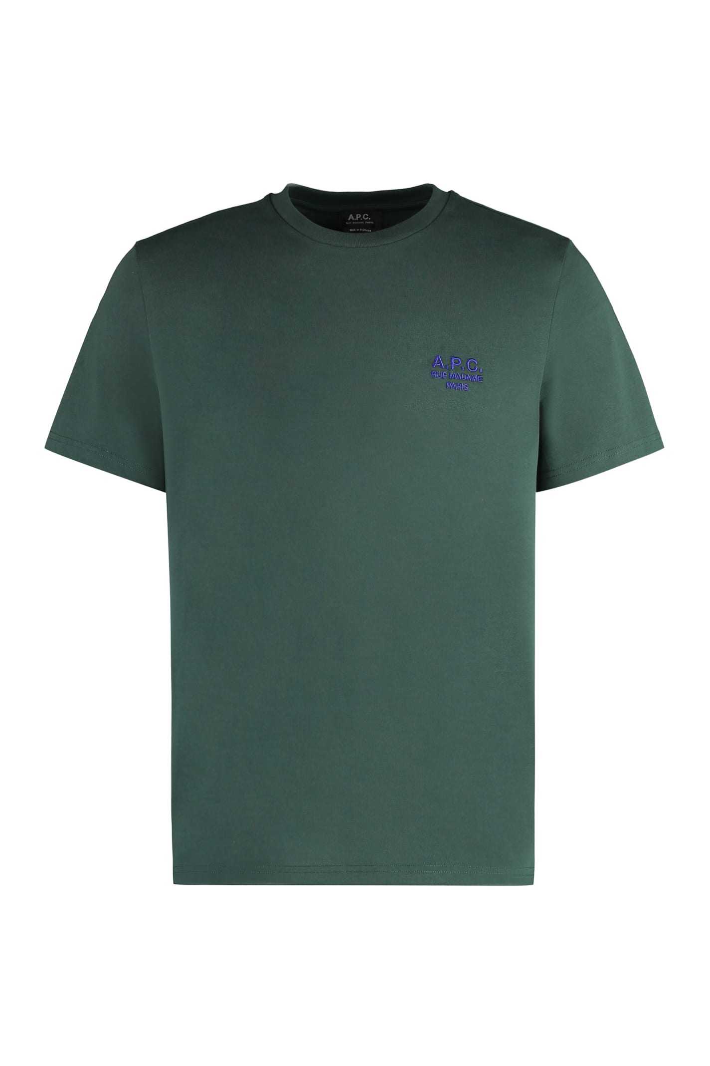Shop Apc Raymond Cotton Crew-neck T-shirt In Green