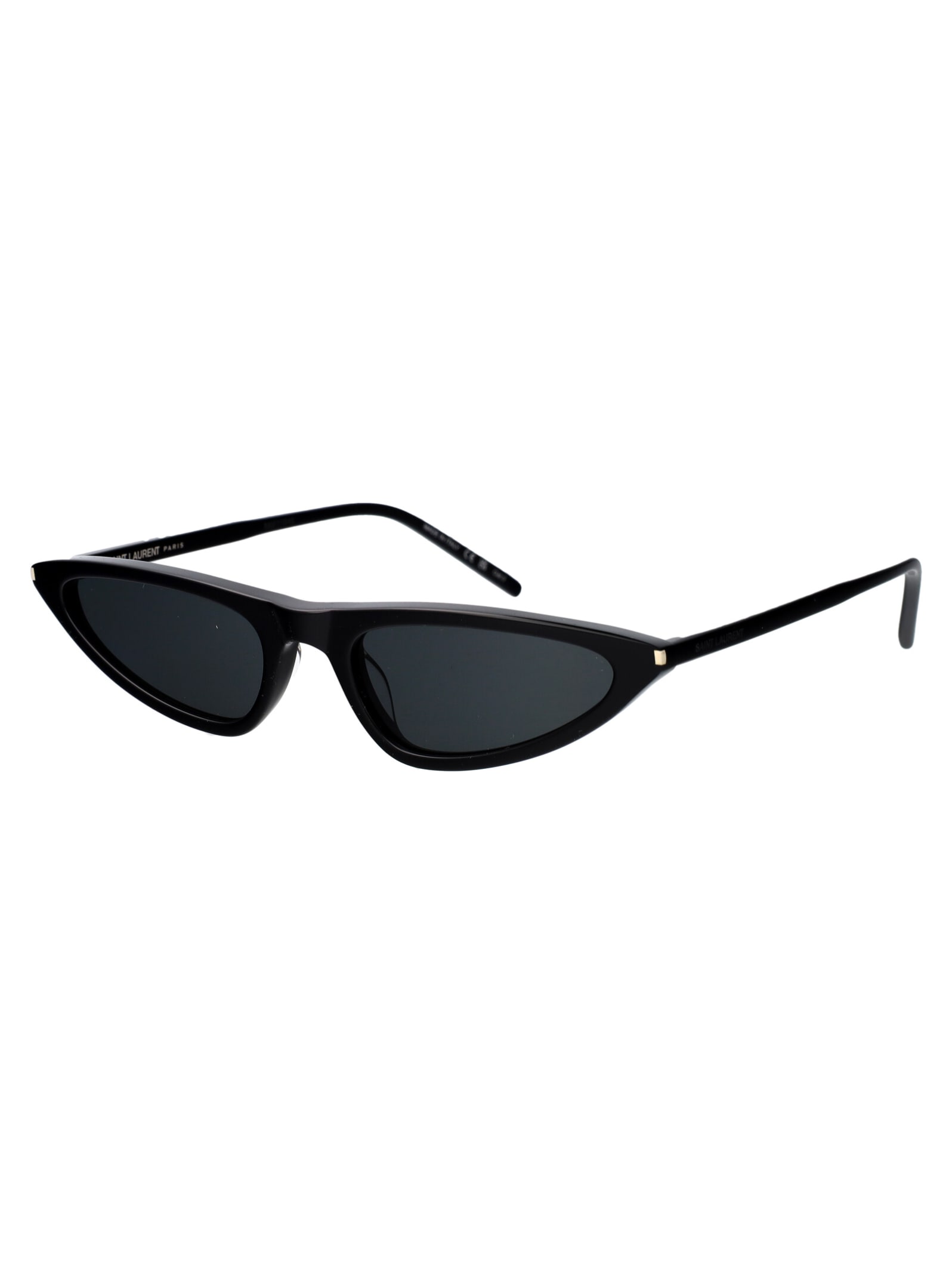 Saint Laurent Sl 7030 Sleek Acetate Cat-eye Sunglasses In Black