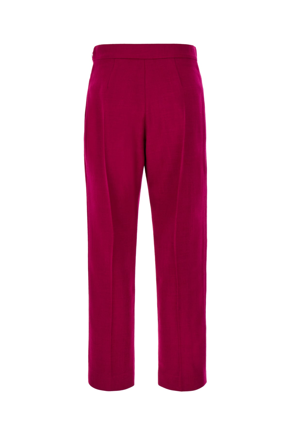 Shop Fendi Burgundy Wool Blend Pant In Rosso Roma