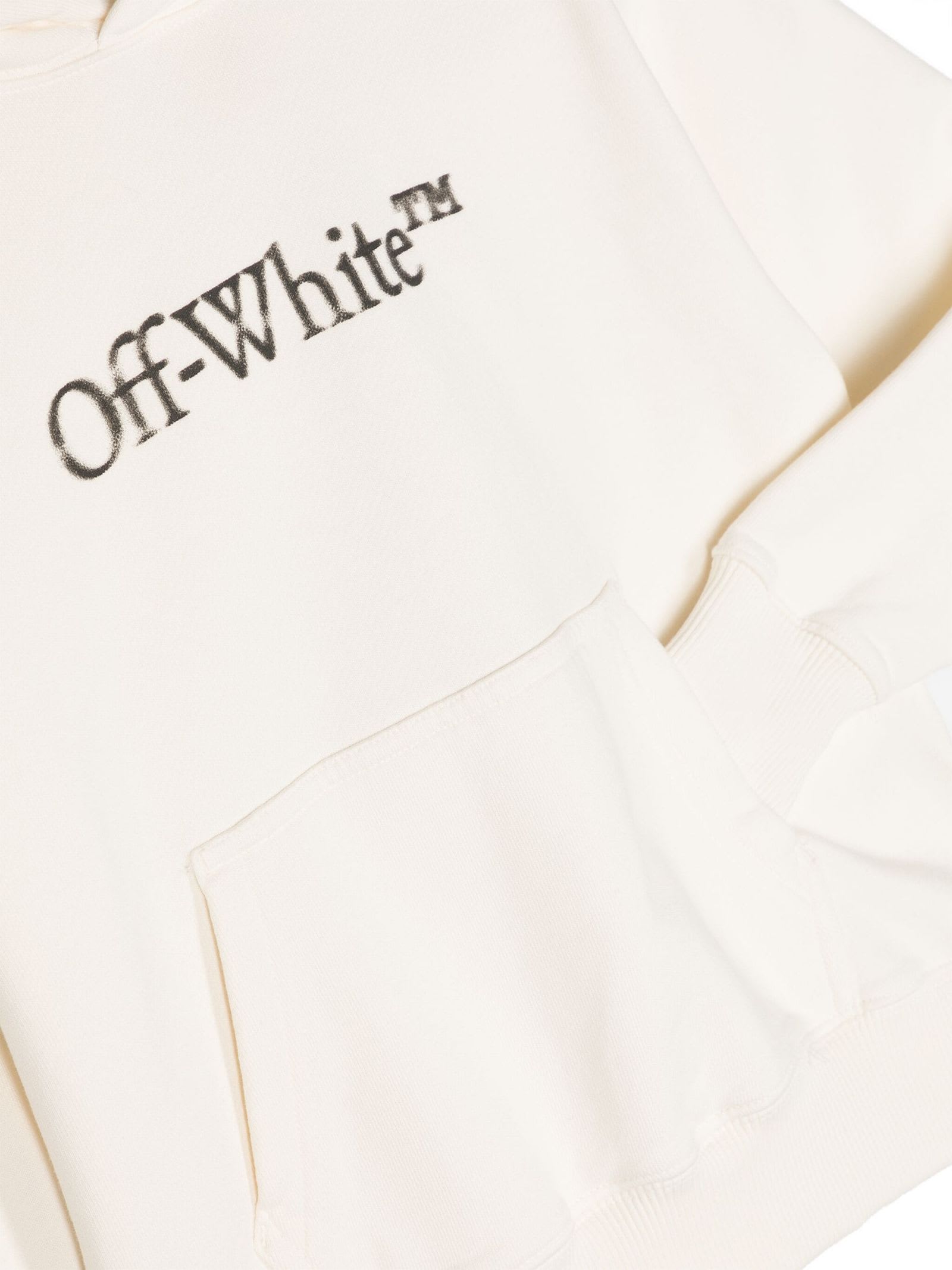 Shop Off-white White Cotton Hoodie In Off White