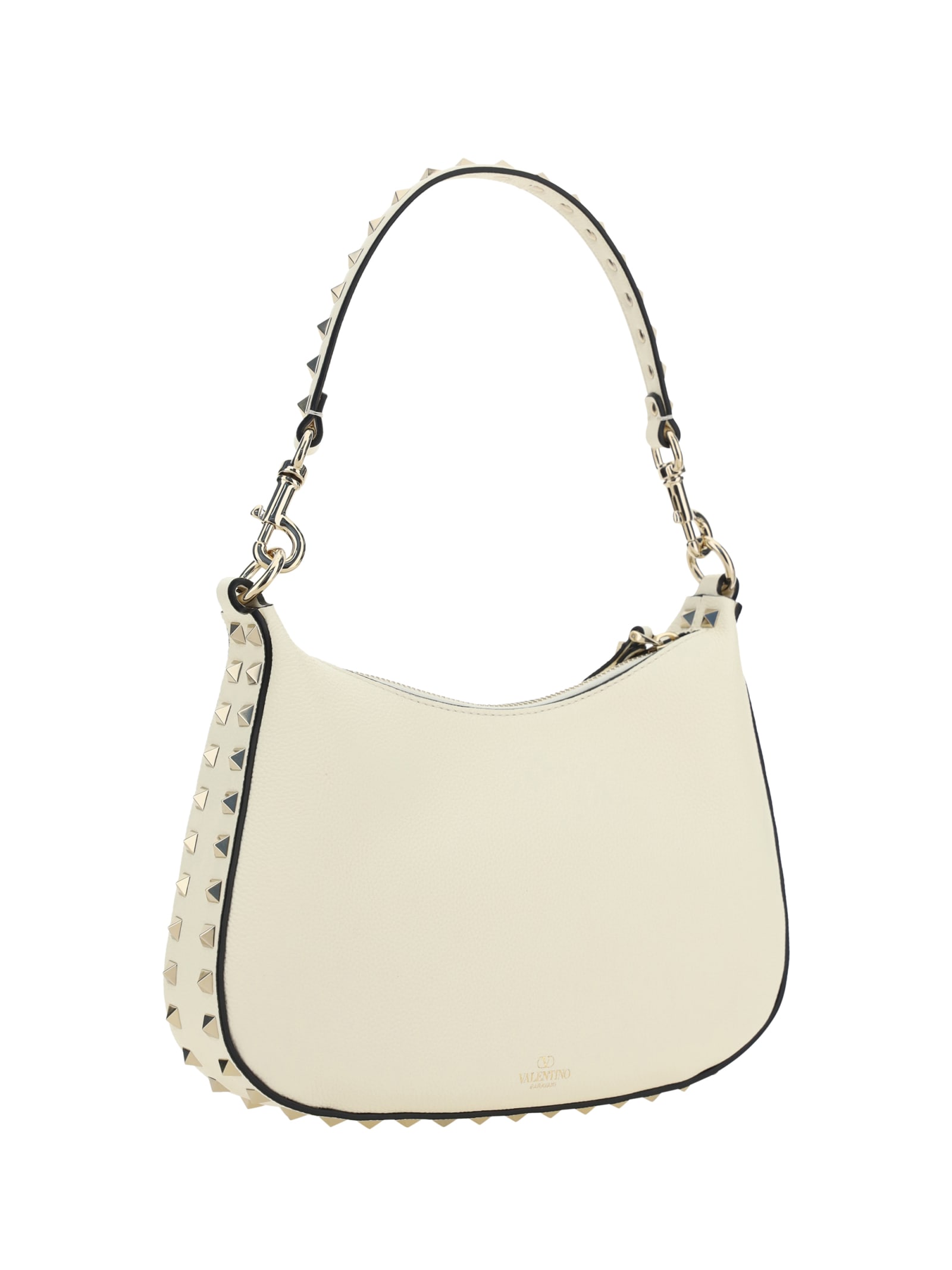 Shop Valentino Rockstud Shoulder Bag In White