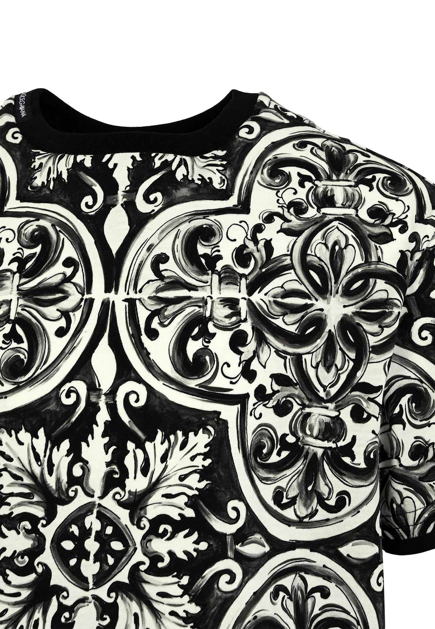 Dolce & Gabbana Majolica-print T-shirt In Black