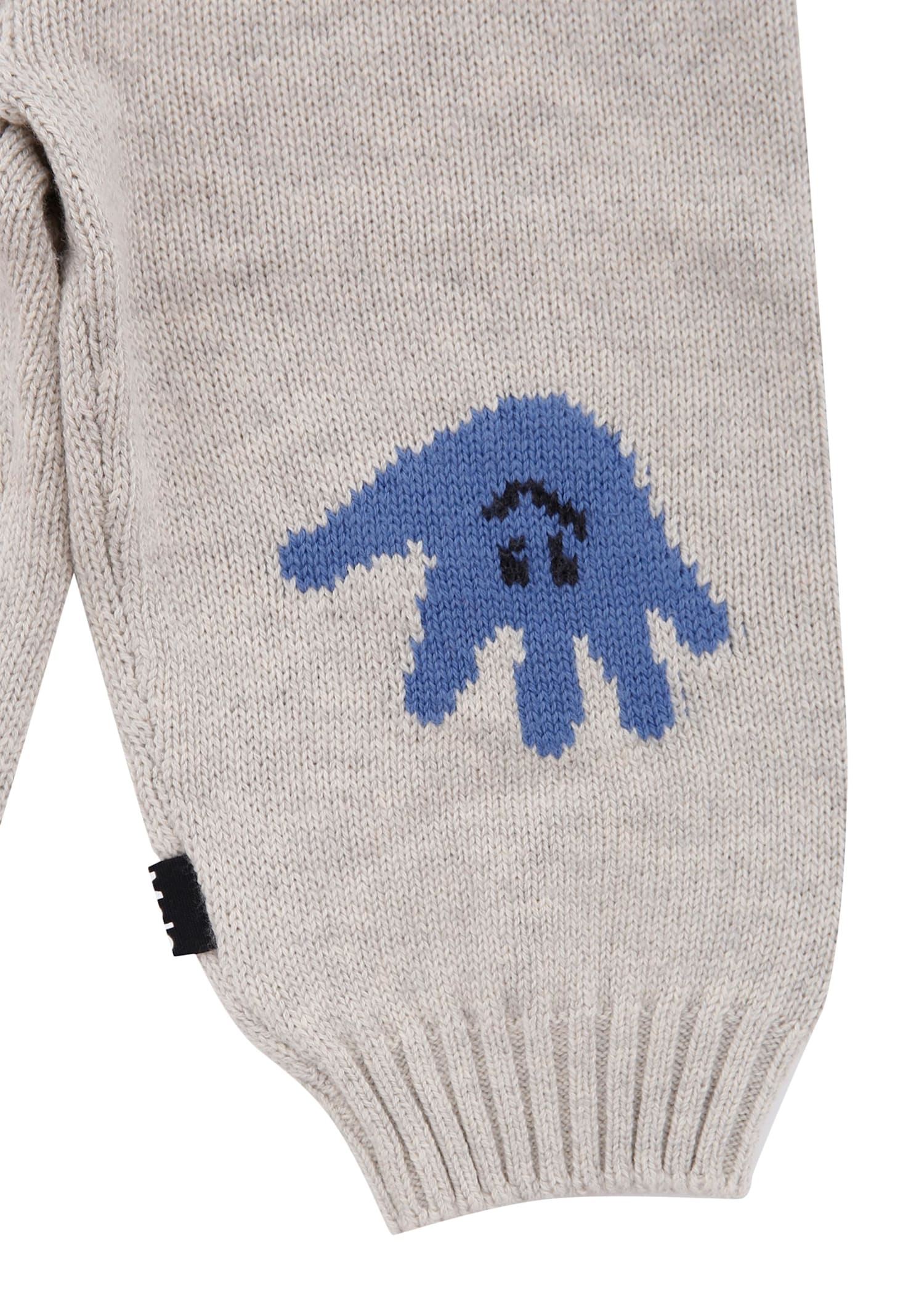 Molo Beige Trousers For Babykids With Hands In Green