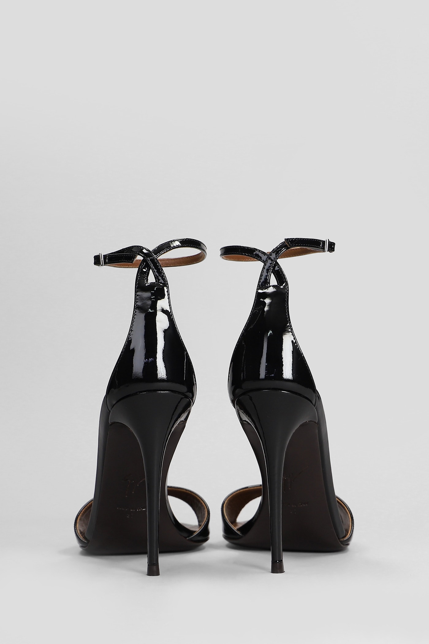 Giuseppe Zanotti Intriigo Patent Leather Sandals In Black