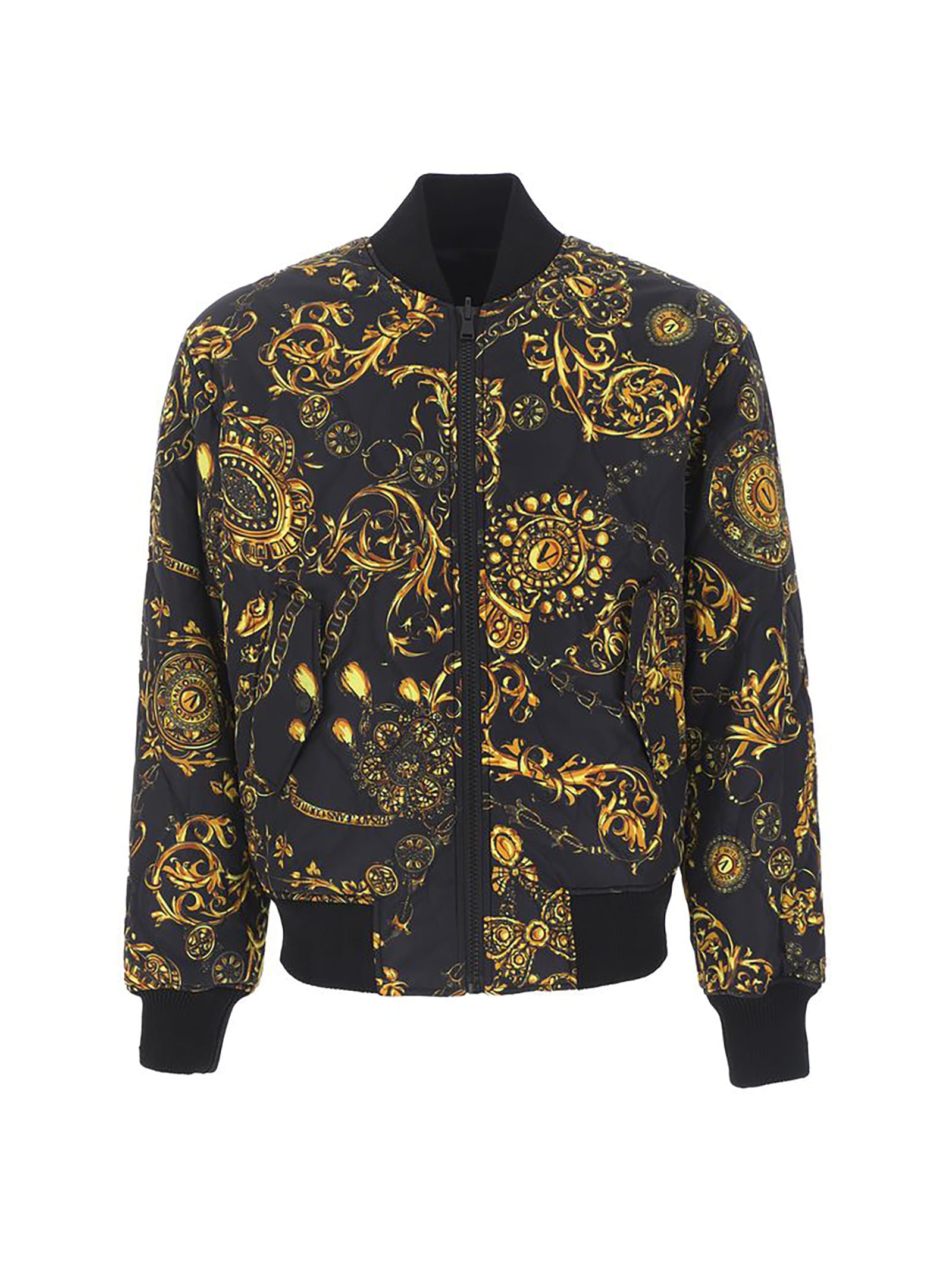 Versace Jeans Couture Jacket In Printed Nylon