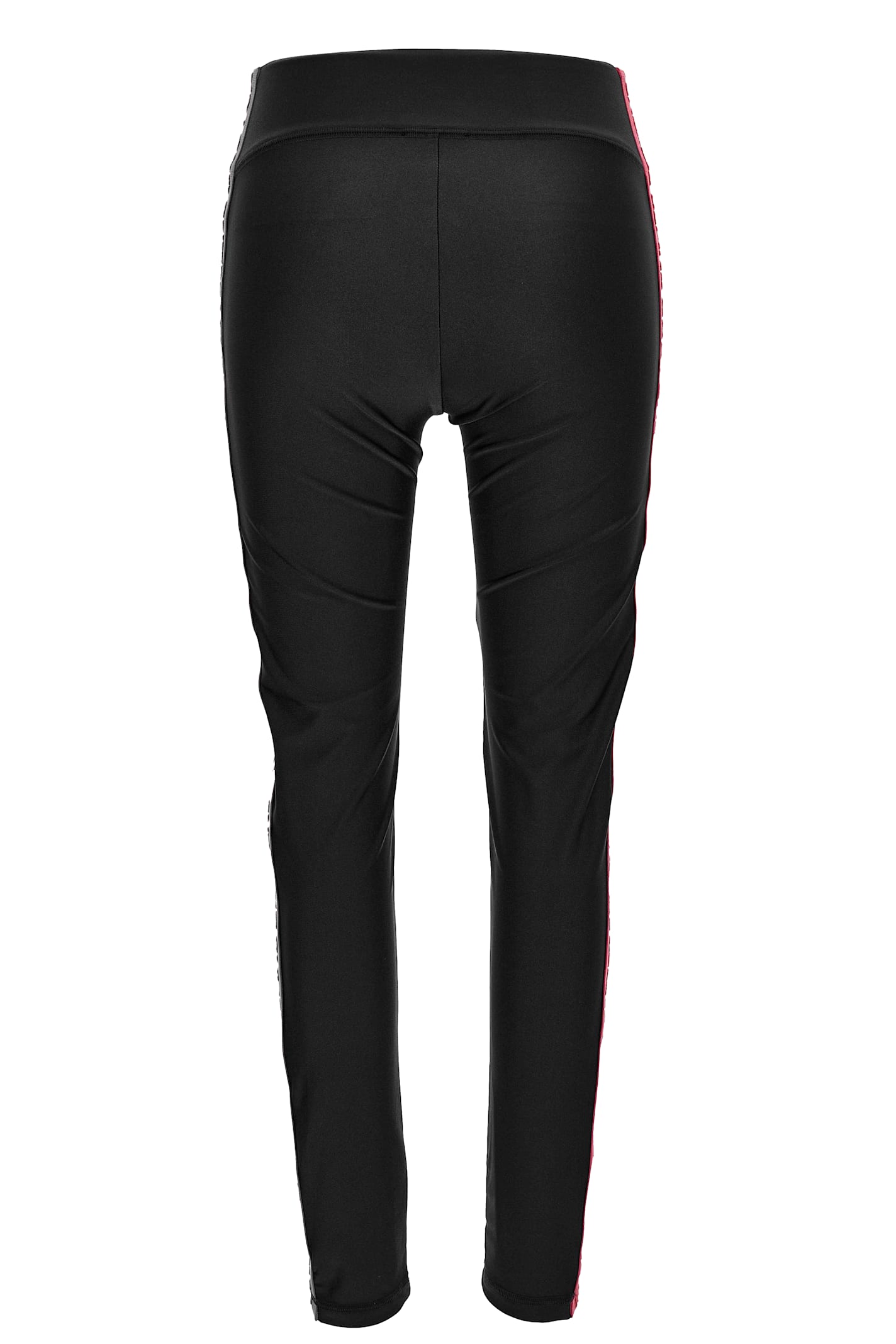 Versace Jeans Couture Leggings With Logoed Band In Black