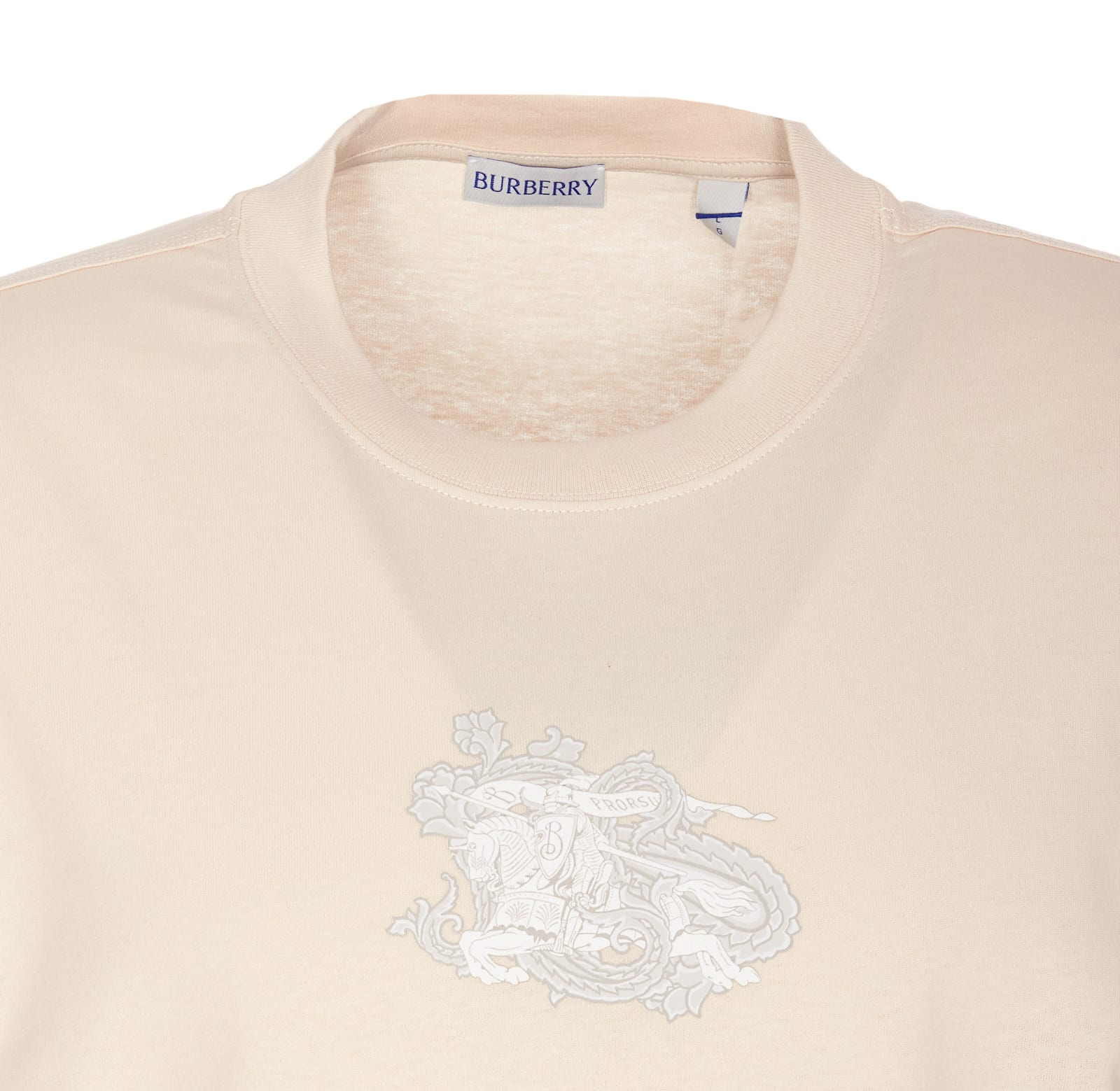 Shop Burberry Paisley Ekd T-shirt In Beige