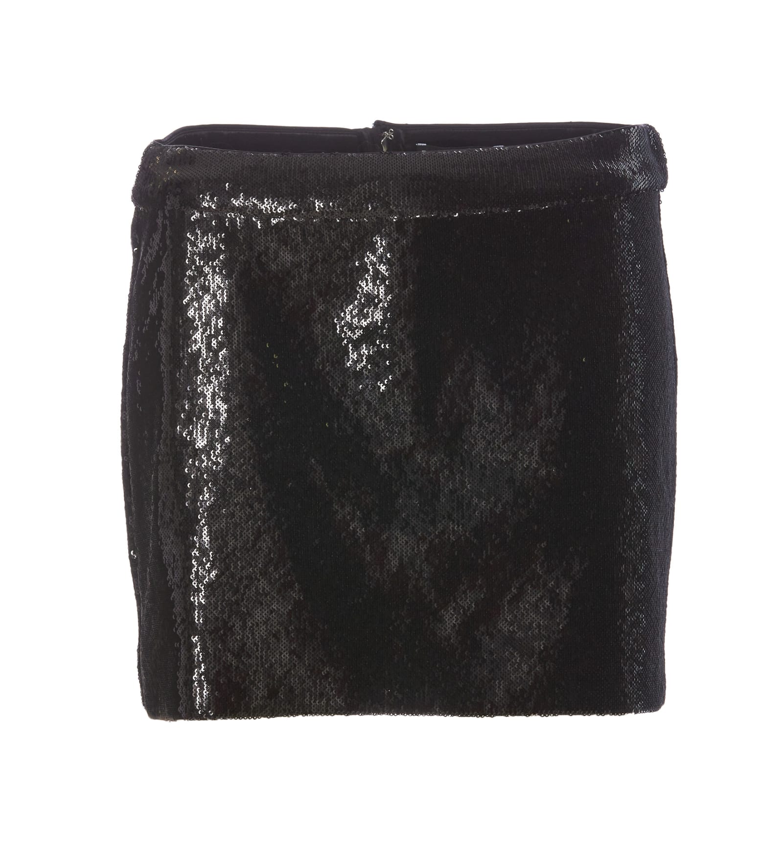 Dolce & Gabbana Mini Sequins Skirt In Black