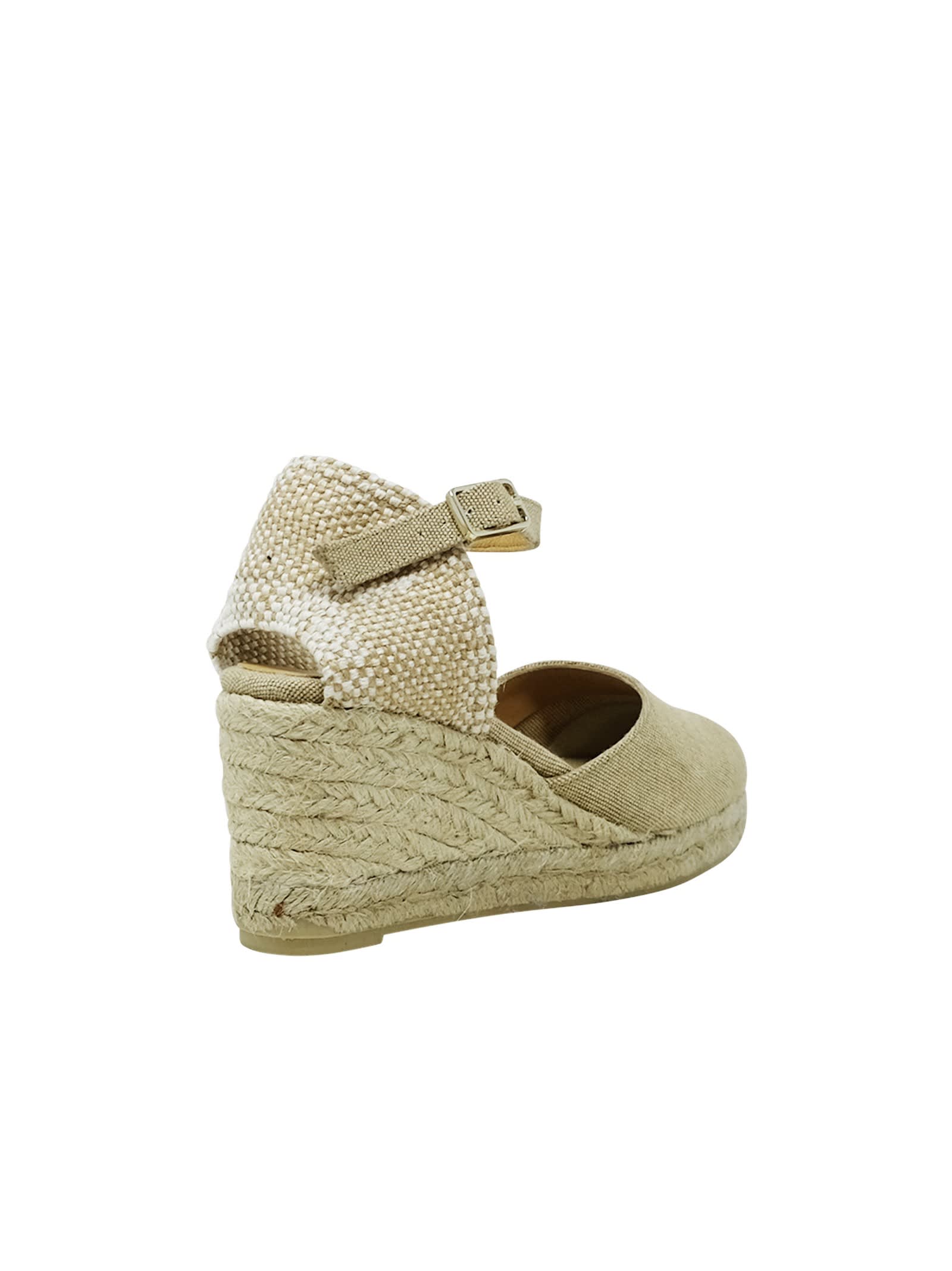 Shop Castaã±er Castaner Canvas Carol Sand Sandals Espadrilles In Beige