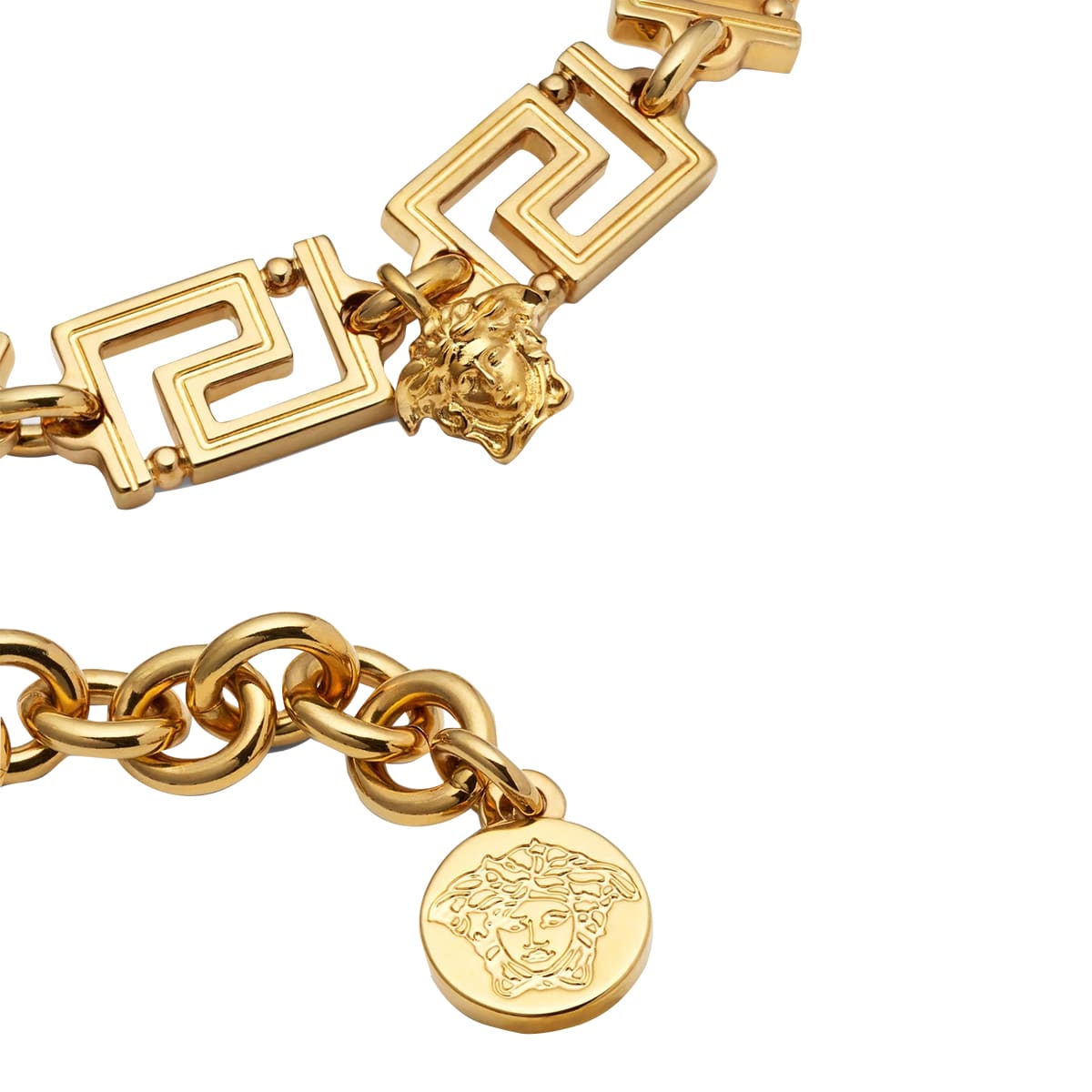 Shop Versace Greca Bracalet In Oro