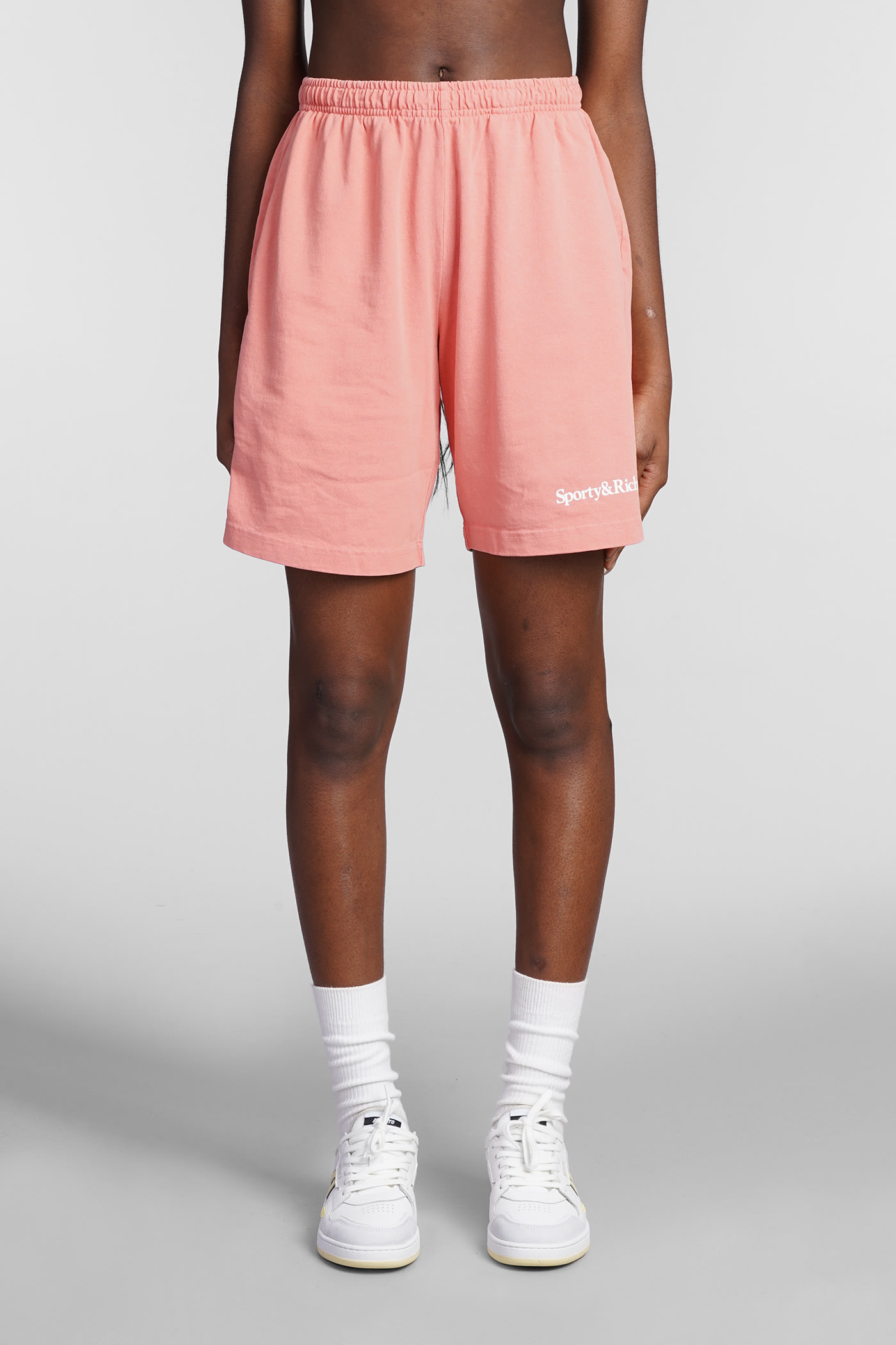 Sporty & Rich Shorts In Rose-pink Cotton