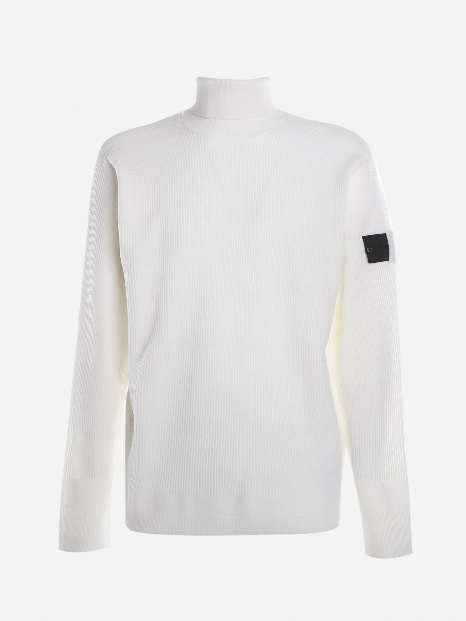 Stone Island Shadow Project Wool Sweater With Logo Patch Detail