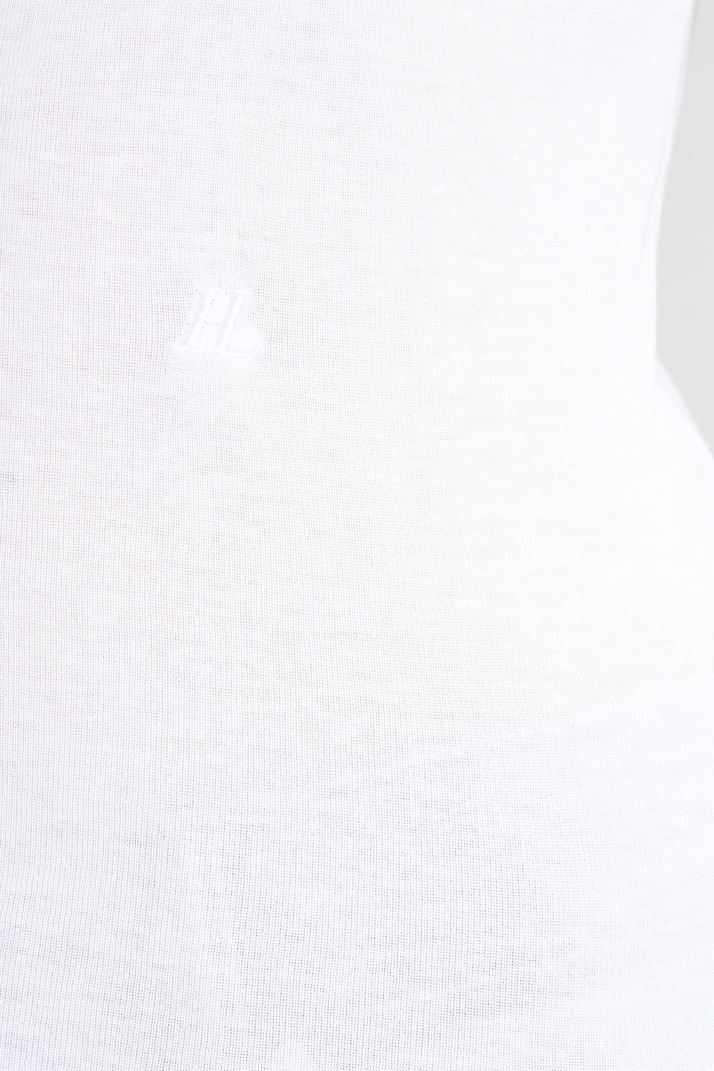 Helmut Lang "slashed Shrunken" T-shirt In White