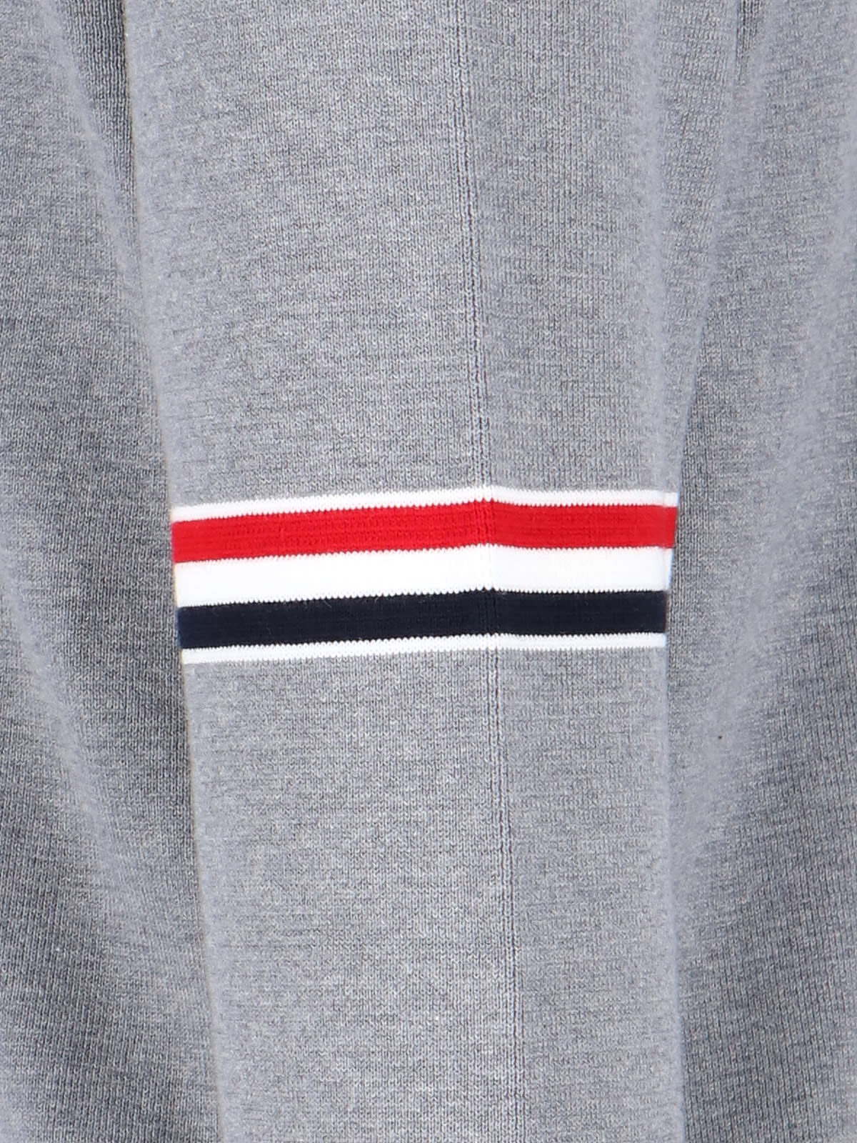 Shop Thom Browne Tricolor Detail Sweater In Gray