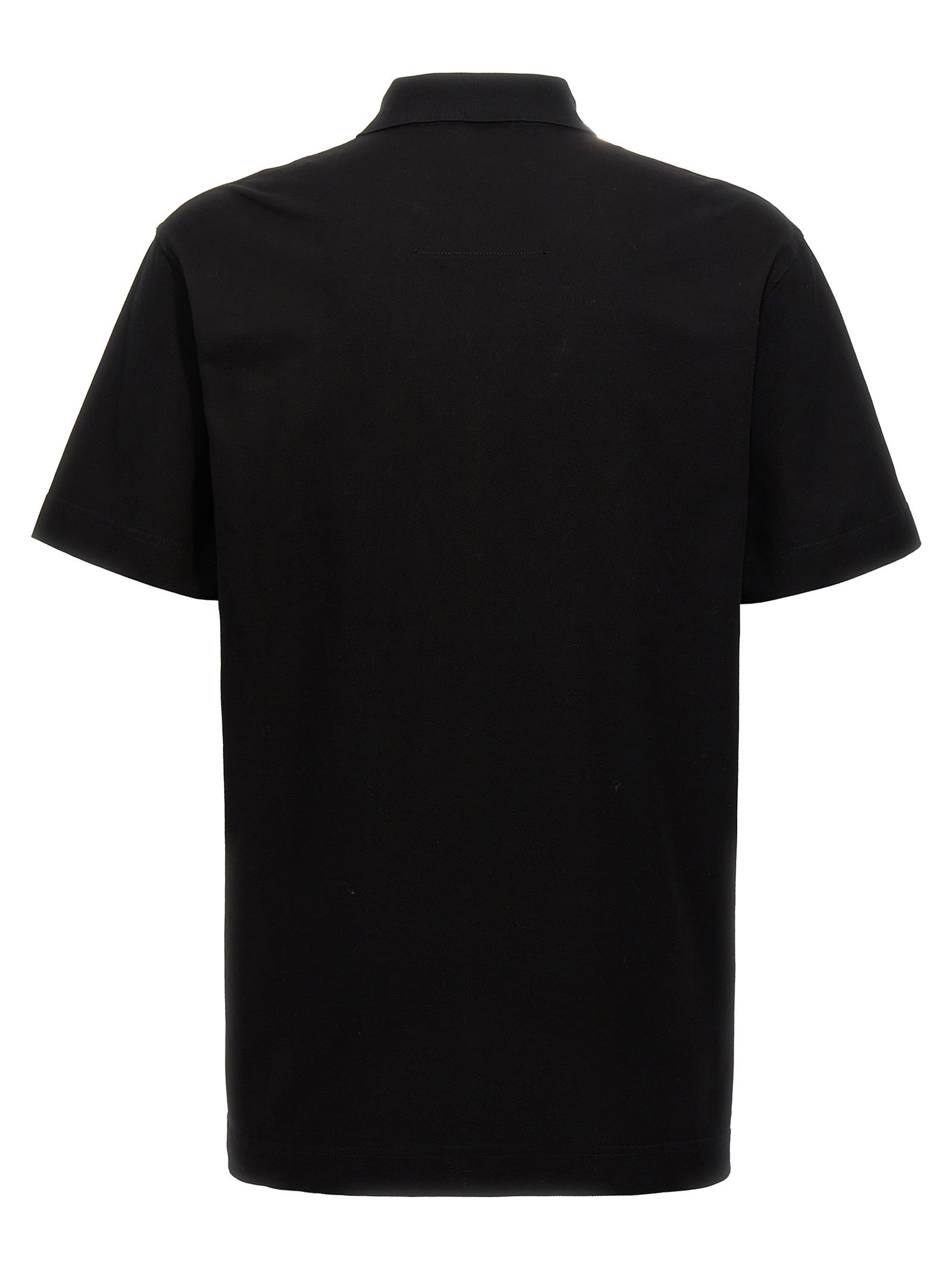 Shop Givenchy Logo Embroidery Polo Shirt In Black