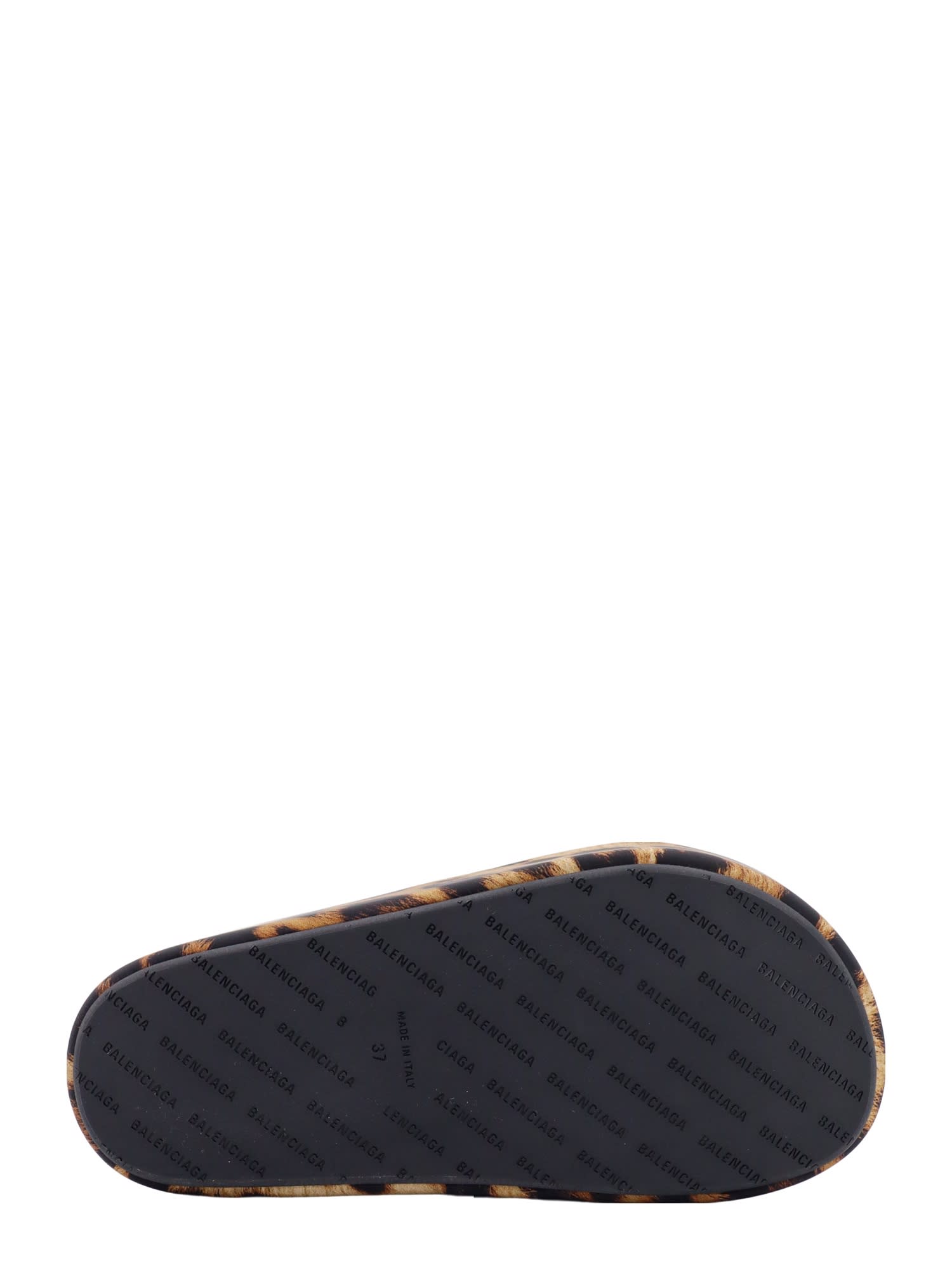 Shop Balenciaga Rise Slide Bb Sandals In Leopard