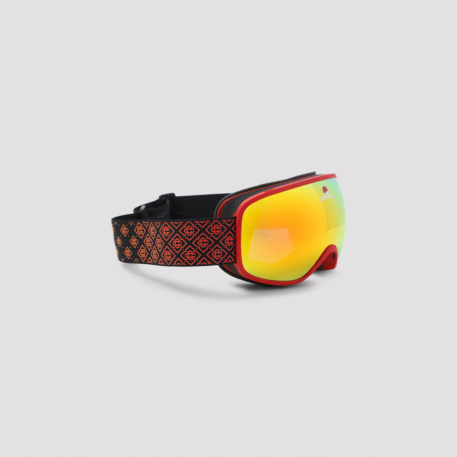 Casablanca Red And Orange Acetate Ski Goggles In Brown