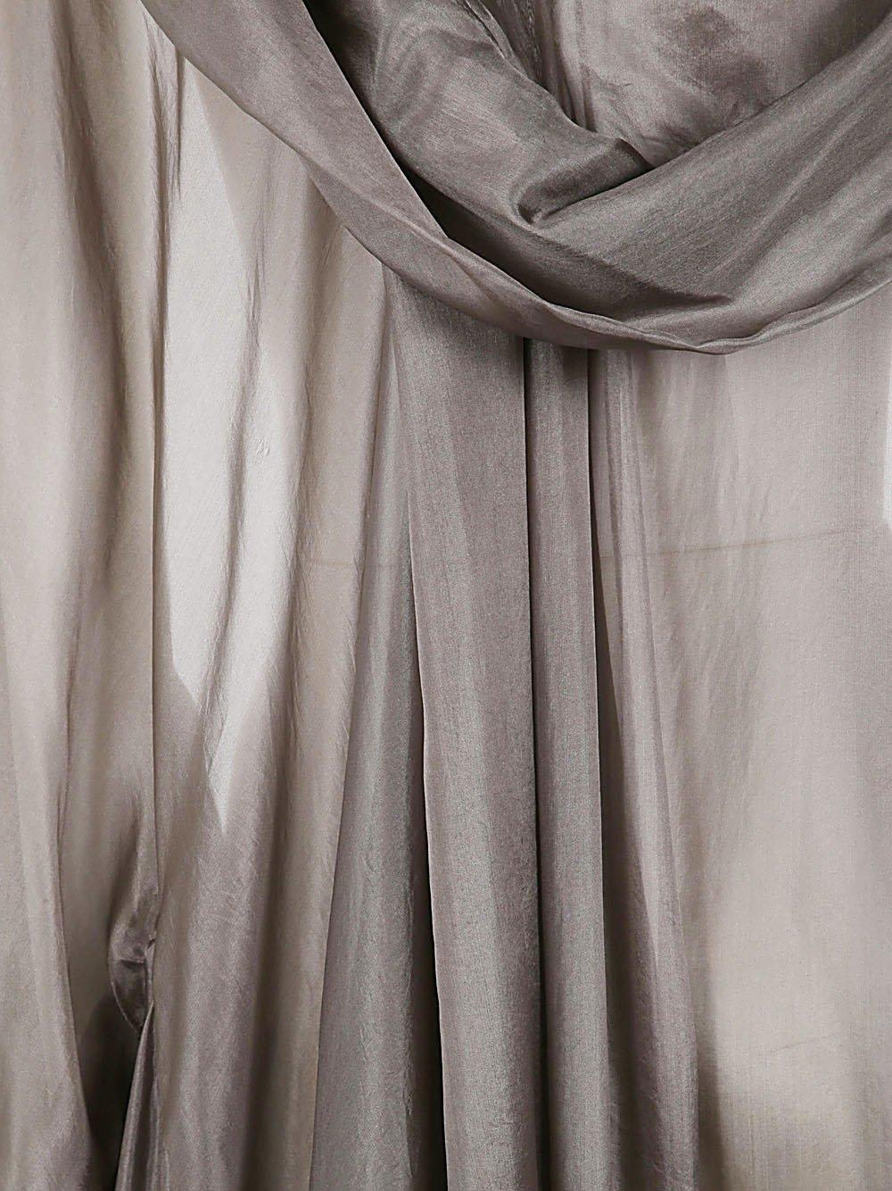 Shop Rick Owens Hooded Bubble Sheer Cape In Grey