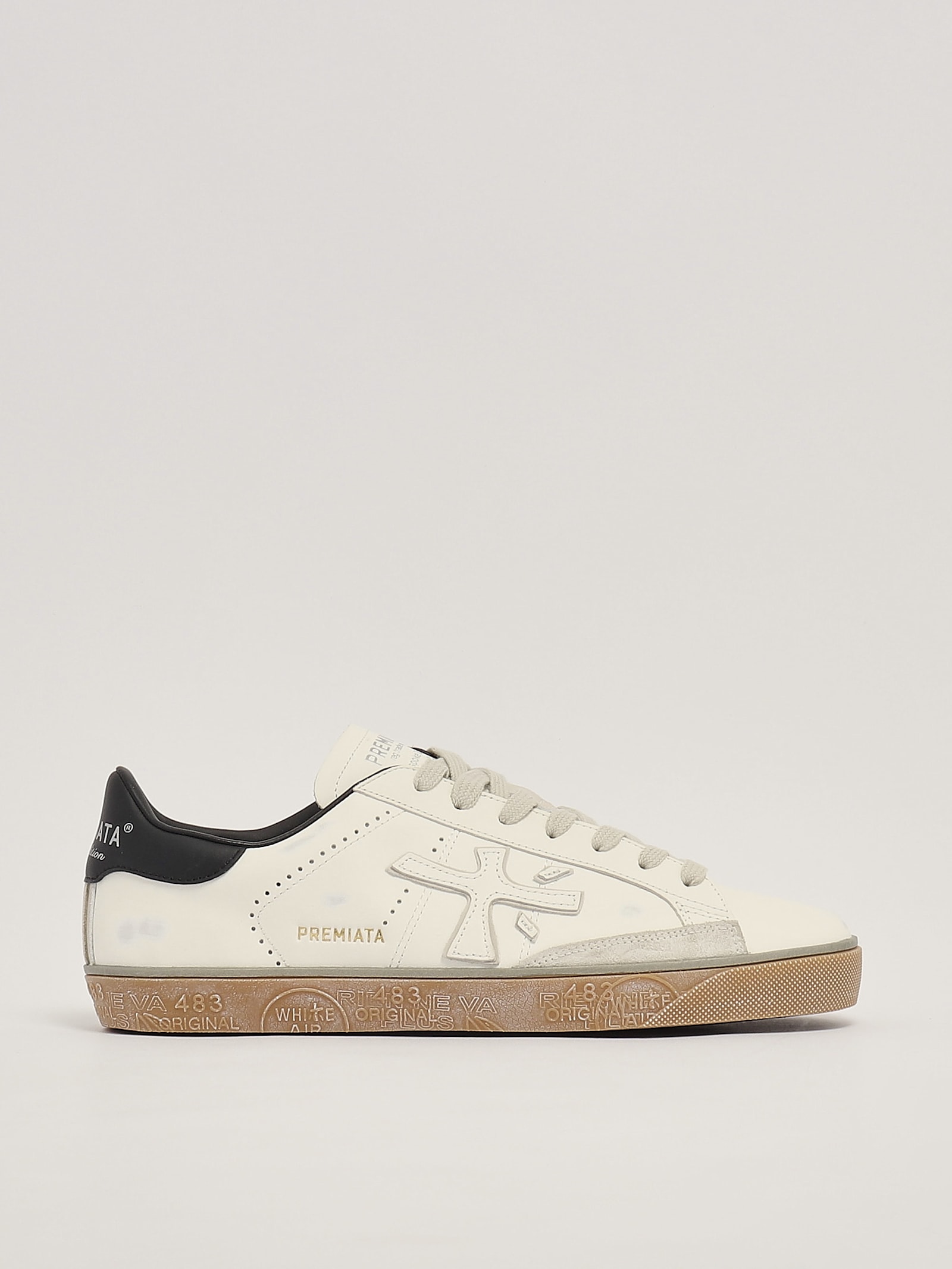 Shop Premiata Steven Sneaker In Panna