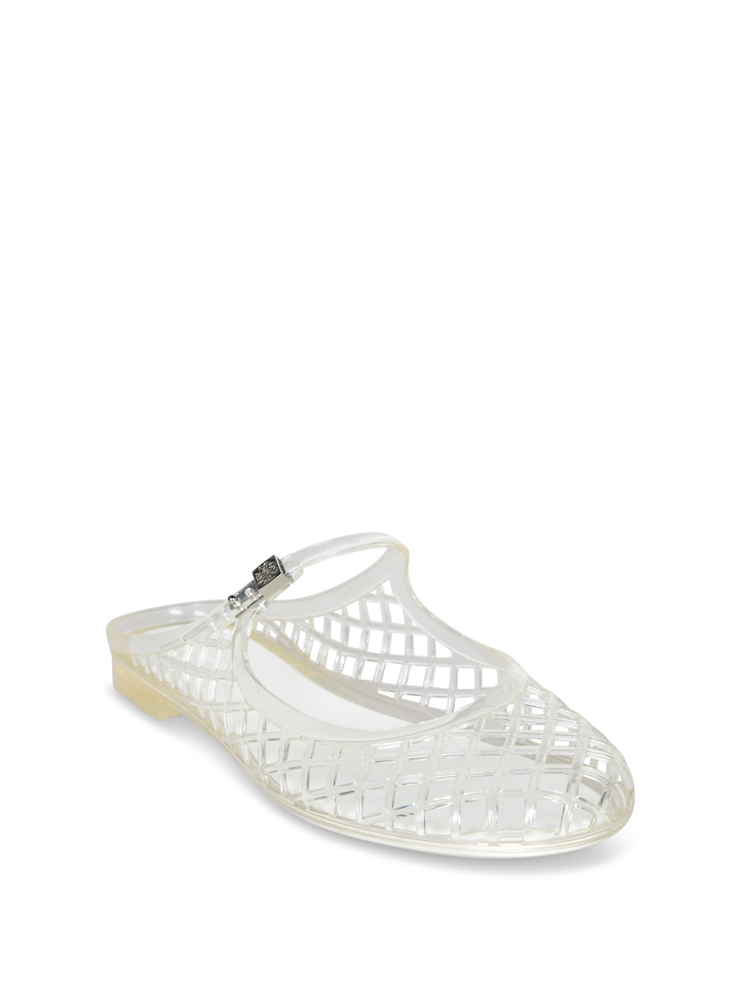 Tory Burch Silver Mary Jane Slide Sandals