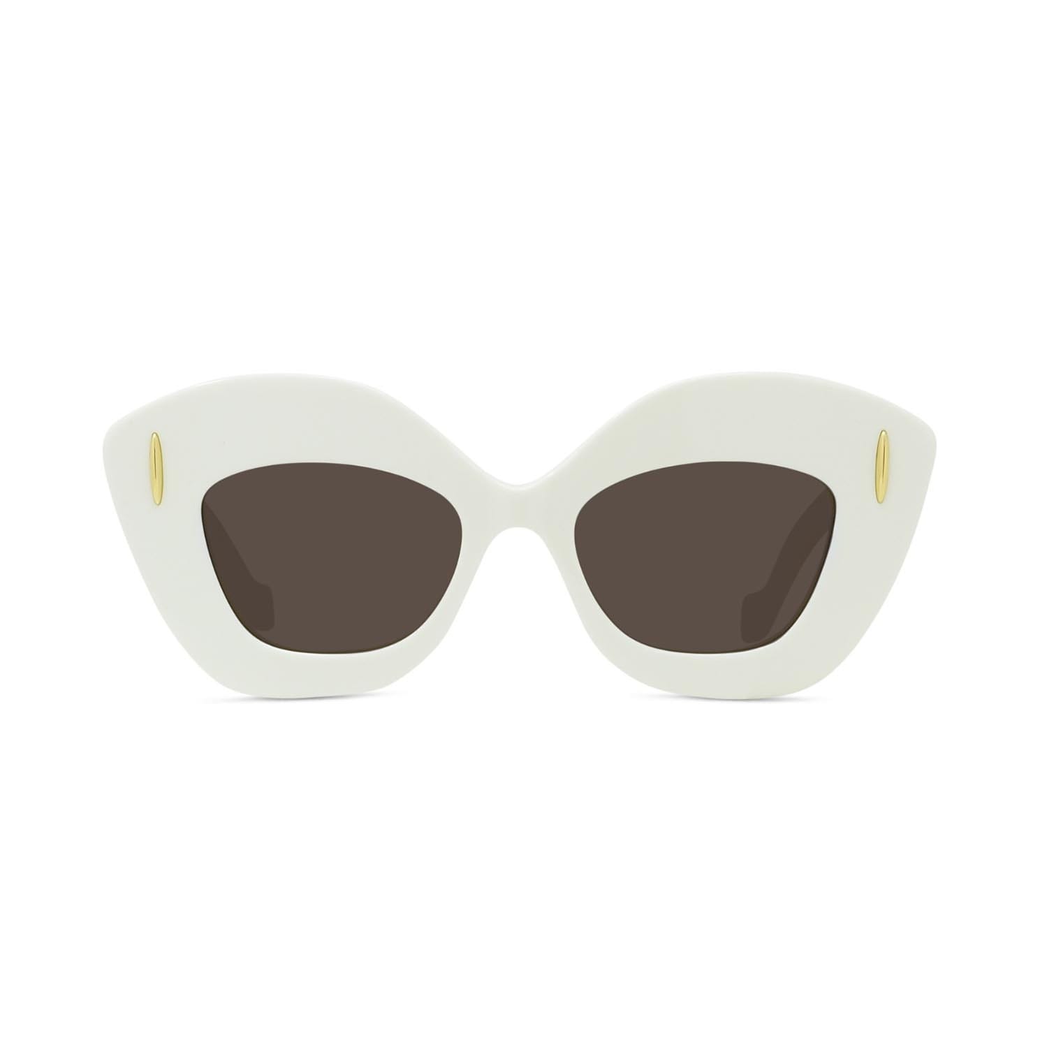 Shop Loewe Sunglasses In Bianco/marrone