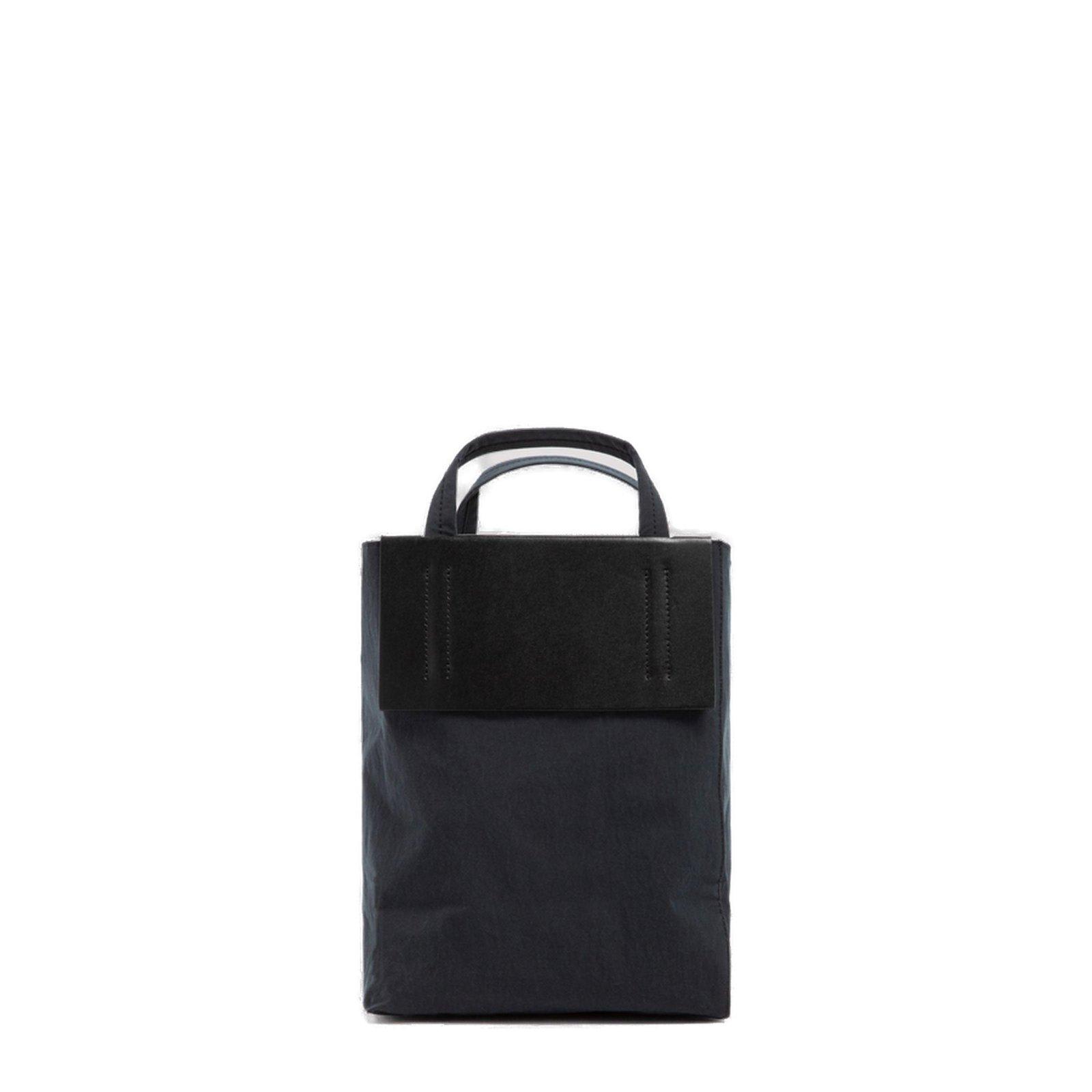 Shop Acne Studios Papery Logo Printed Tote Bag In Black