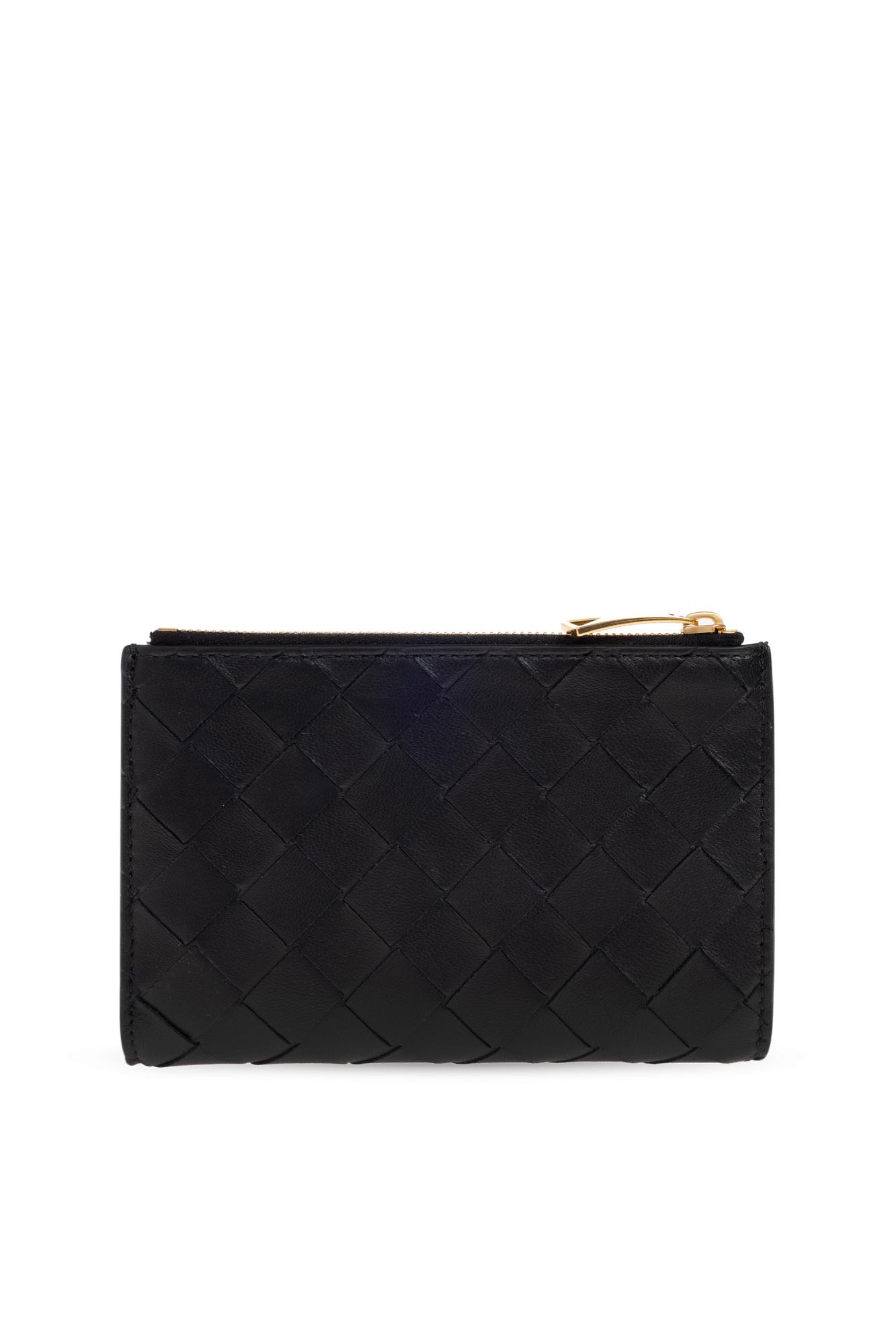Bottega Veneta Leather Wallet In Black