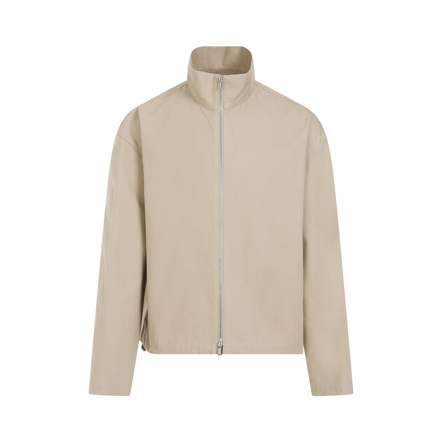 Shop Jil Sander Cotton Jacket In Dove Grey