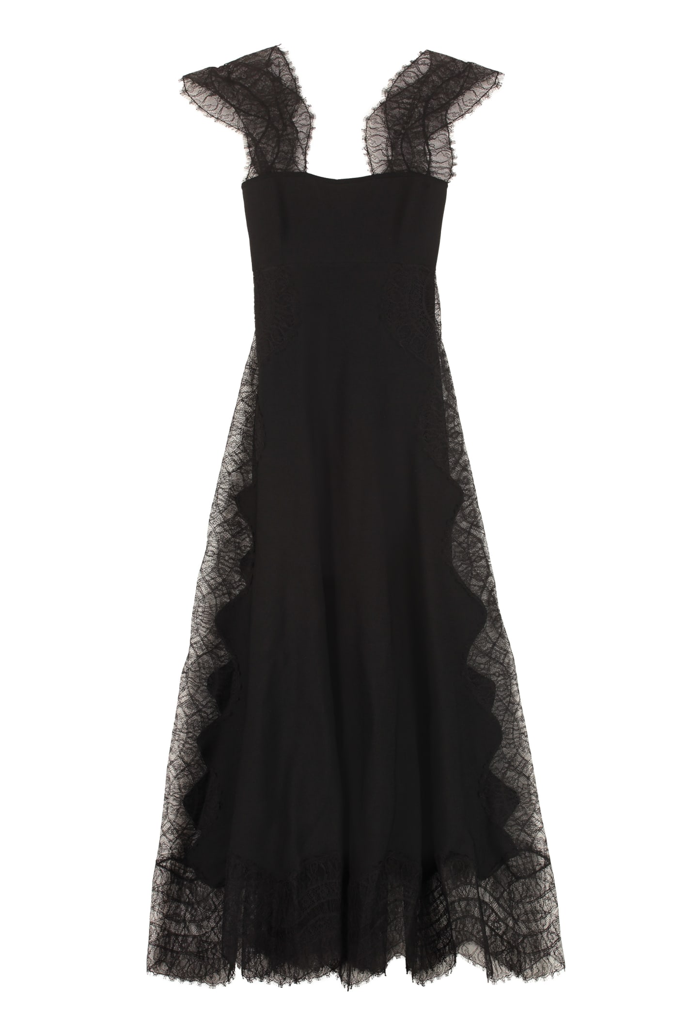 GIVENCHY LACE DETAIL CRÊPE DRESS,11251067