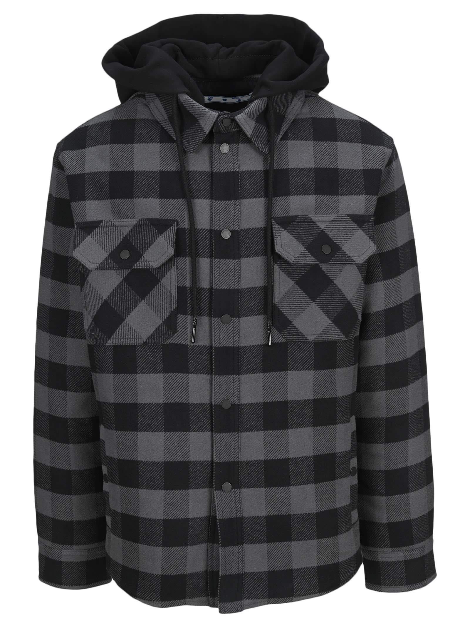 Off-White Off White Arrow Padded Flannel Shirt Jacket