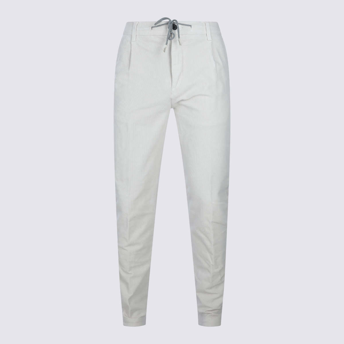 Eleventy Trousers Featuring Elastic Waistband And Pockets In White