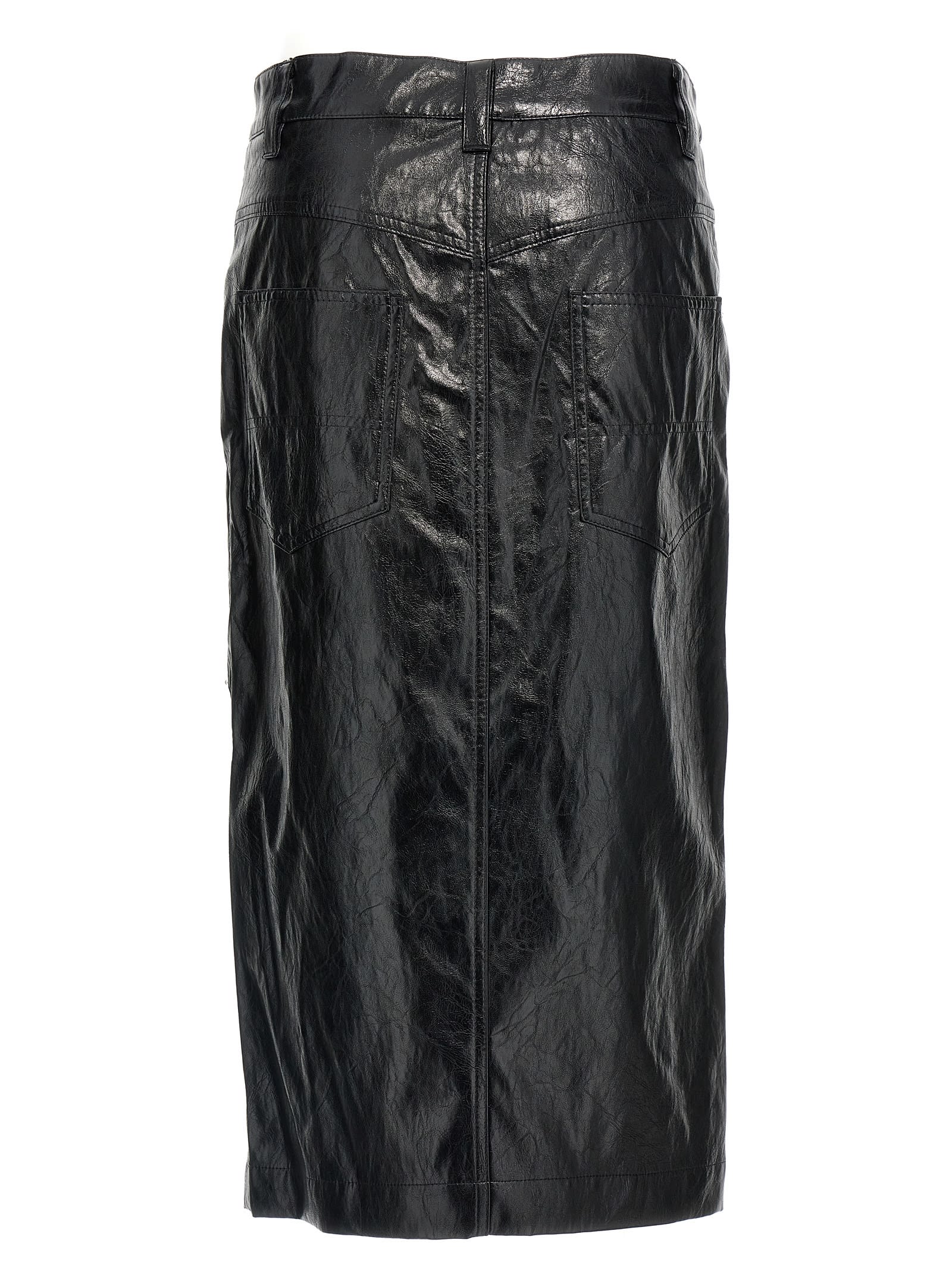 Shop Marant Etoile Angele Skirt In Black