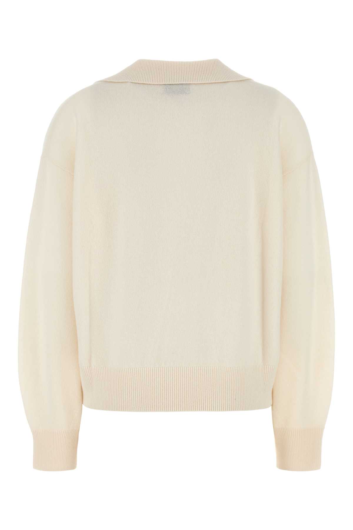 Le Kasha White Cashmere Oversize Jackson Sweater In Neutral