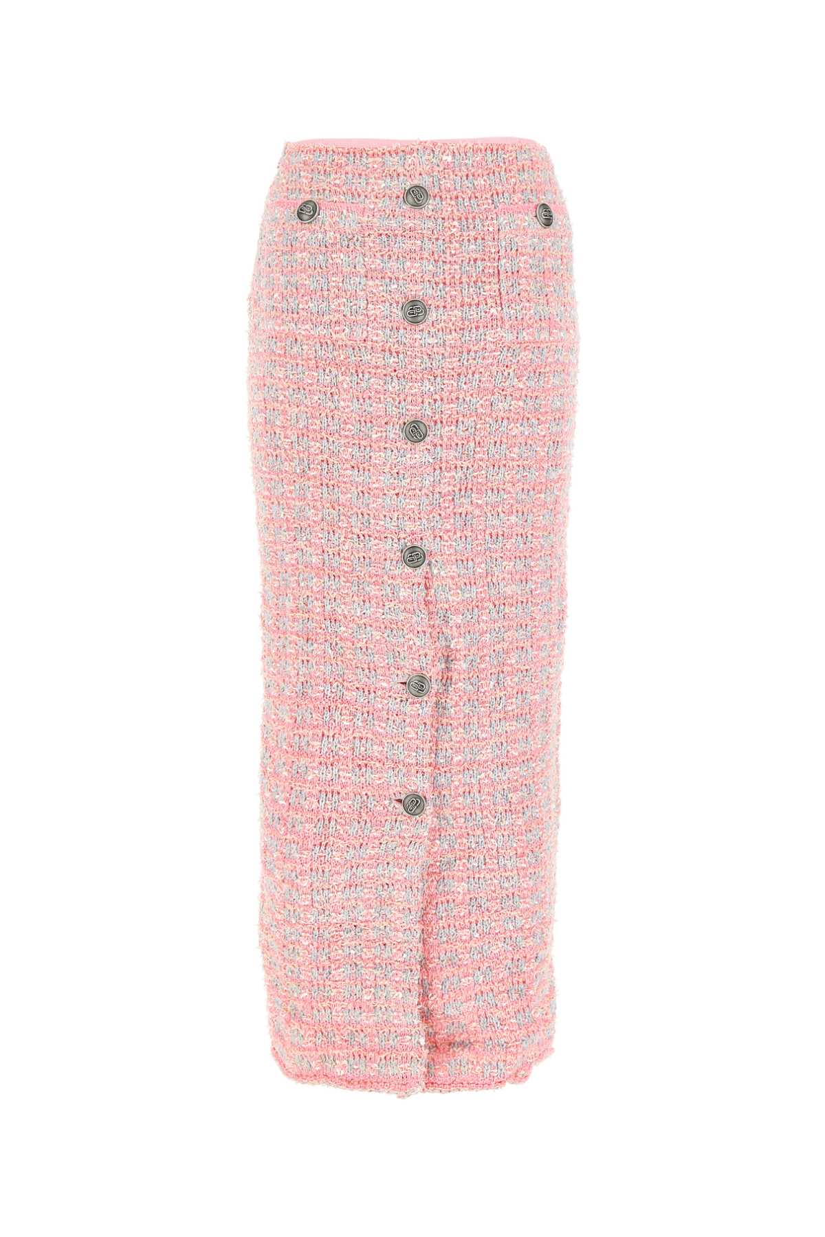 Shop Balenciaga Multicolor Boucle Skirt In 5000