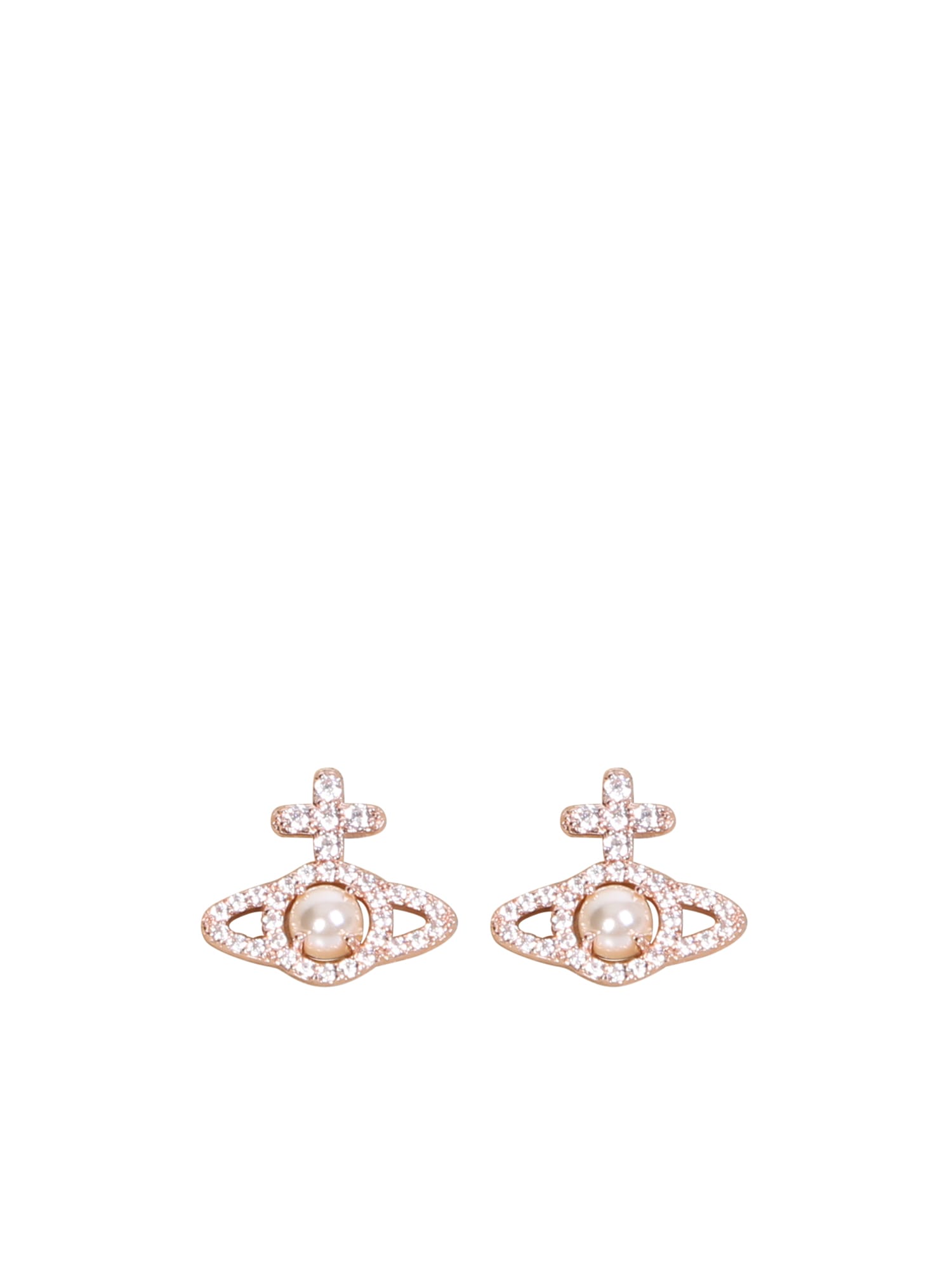 Vivienne Westwood Rose Gold Olympia Earrings