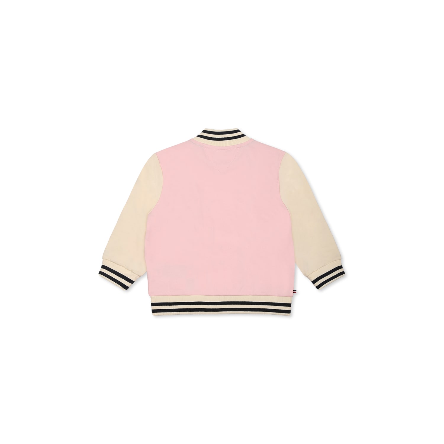 Shop Tommy Hilfiger Pink Jacket For Baby Girl With Logo