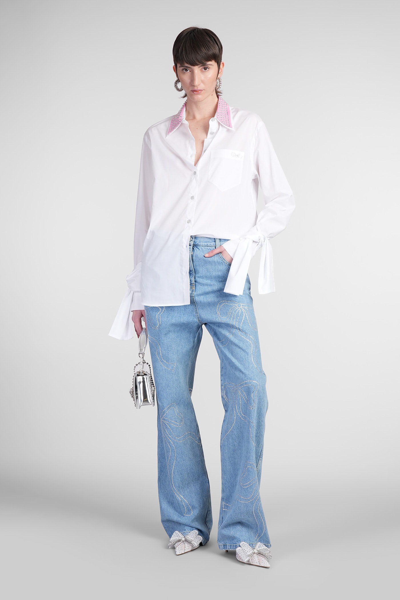 Mach & Mach Shirt In White Cotton