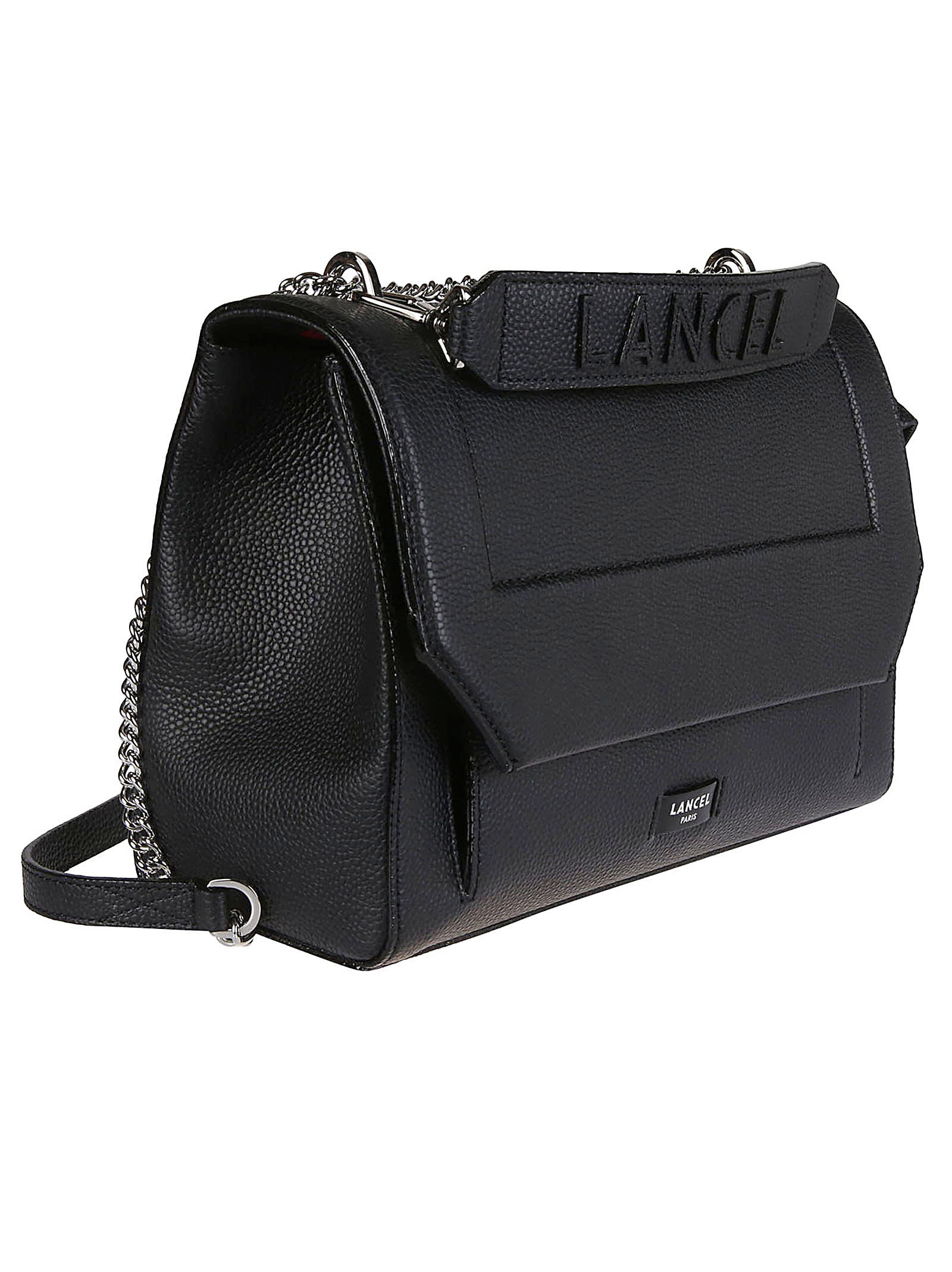 Shop Lancel Ninon De Large Flap Bag In Noir