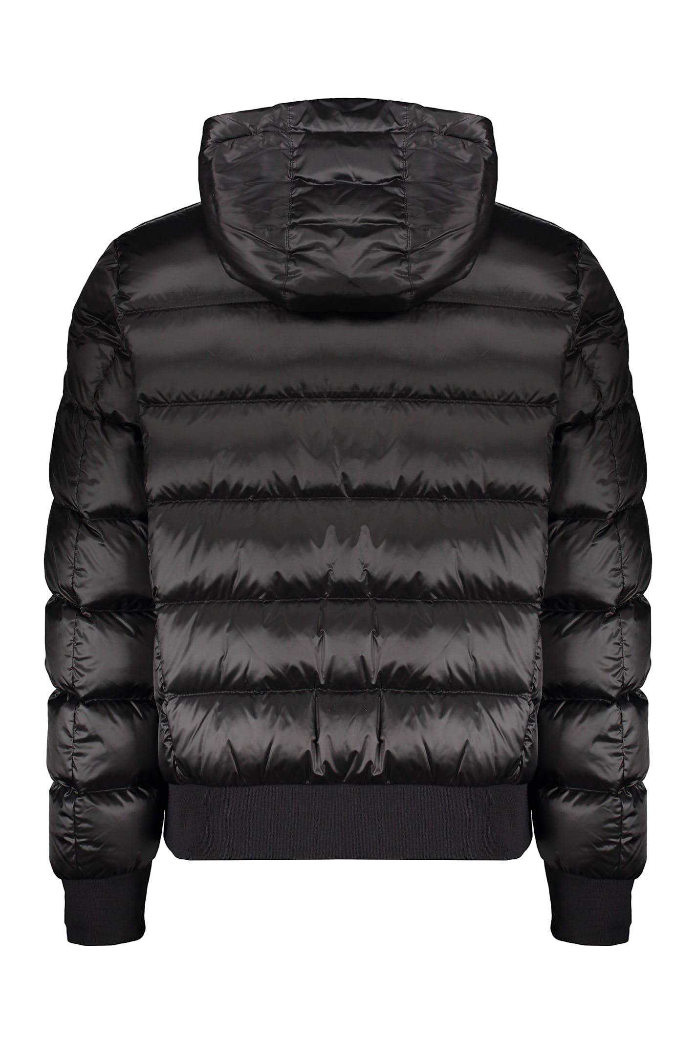 Parajumpers Pharrell Hooded Bomber-style Down Jacket In Black