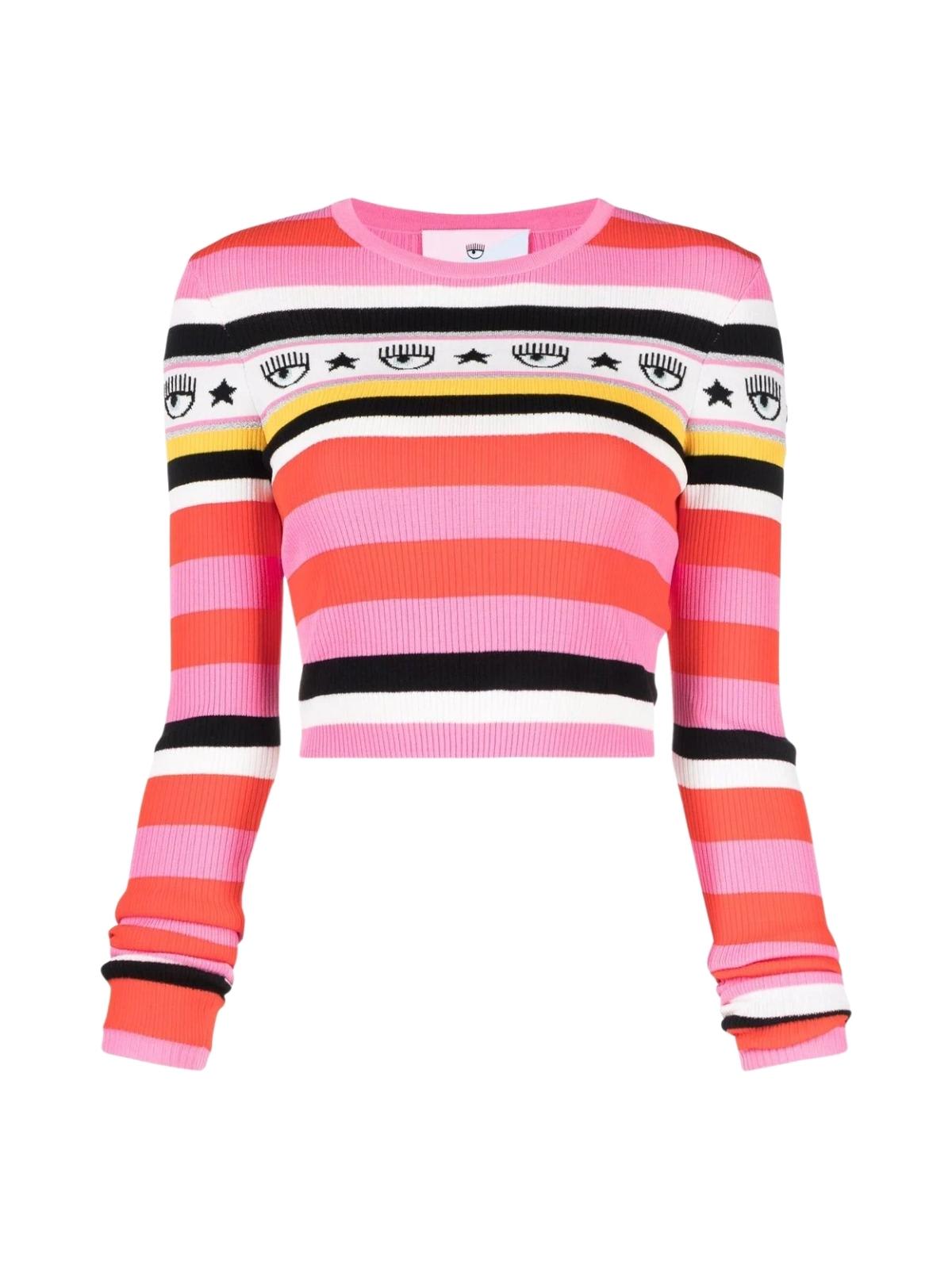 Chiara Ferragni Striped Multicolor Knitwear