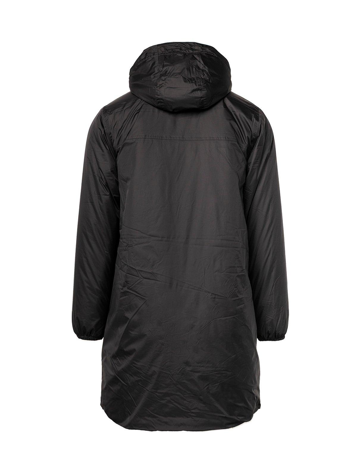 Shop K-way Le Vrai 3.0 Eiffel Orsetto Hooded Raincoat In Black Pure