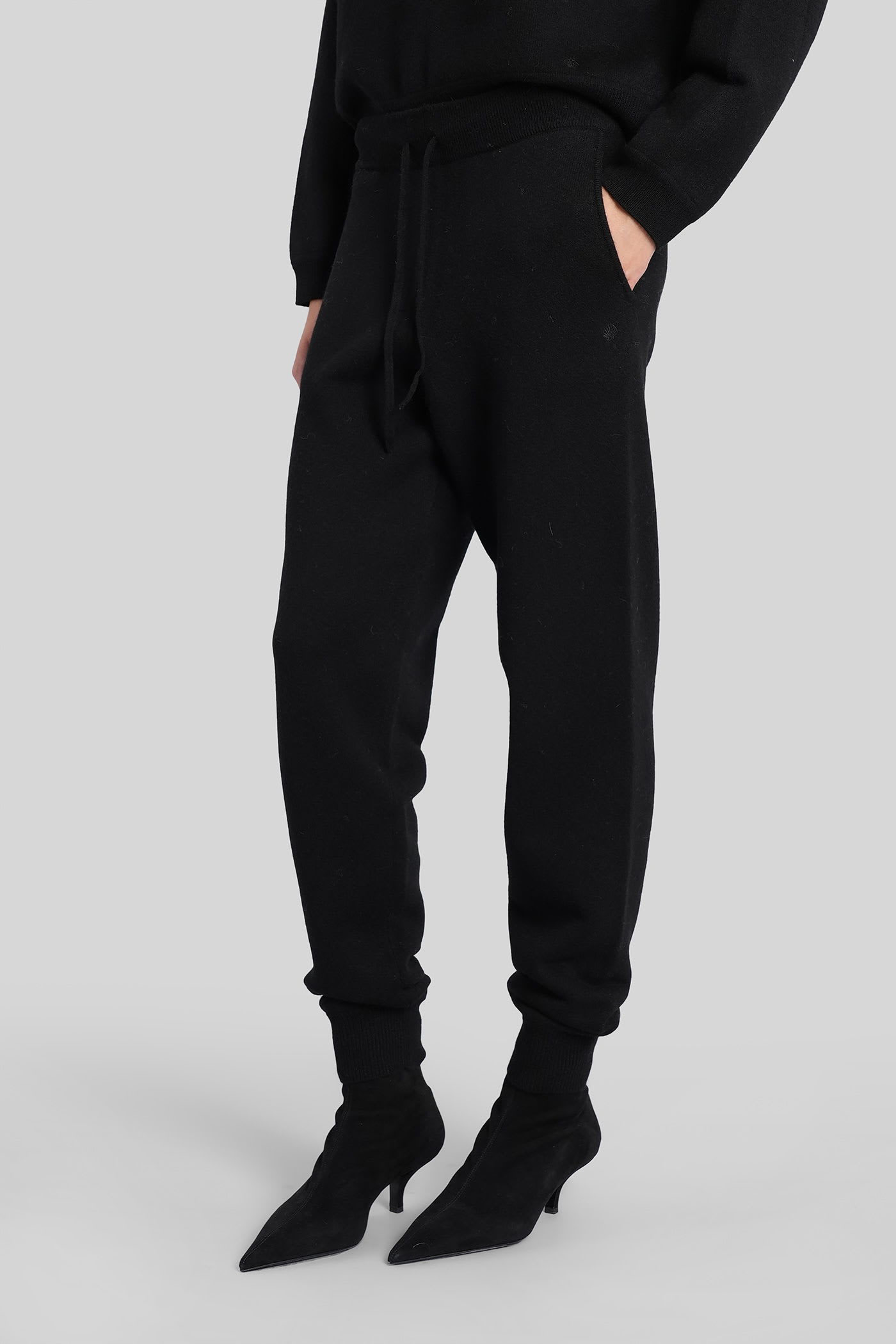 Loulou Studio Hespero Lds Pants In Black Cashmere In Black
