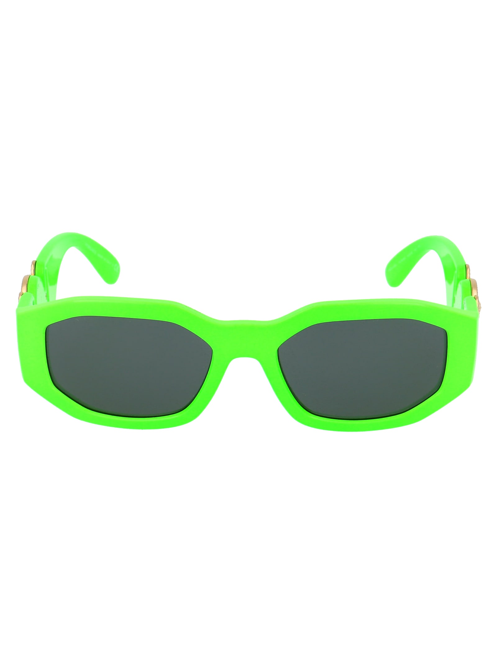 Shop Versace 0ve4361 Sunglasses In 531987 Green Fluo