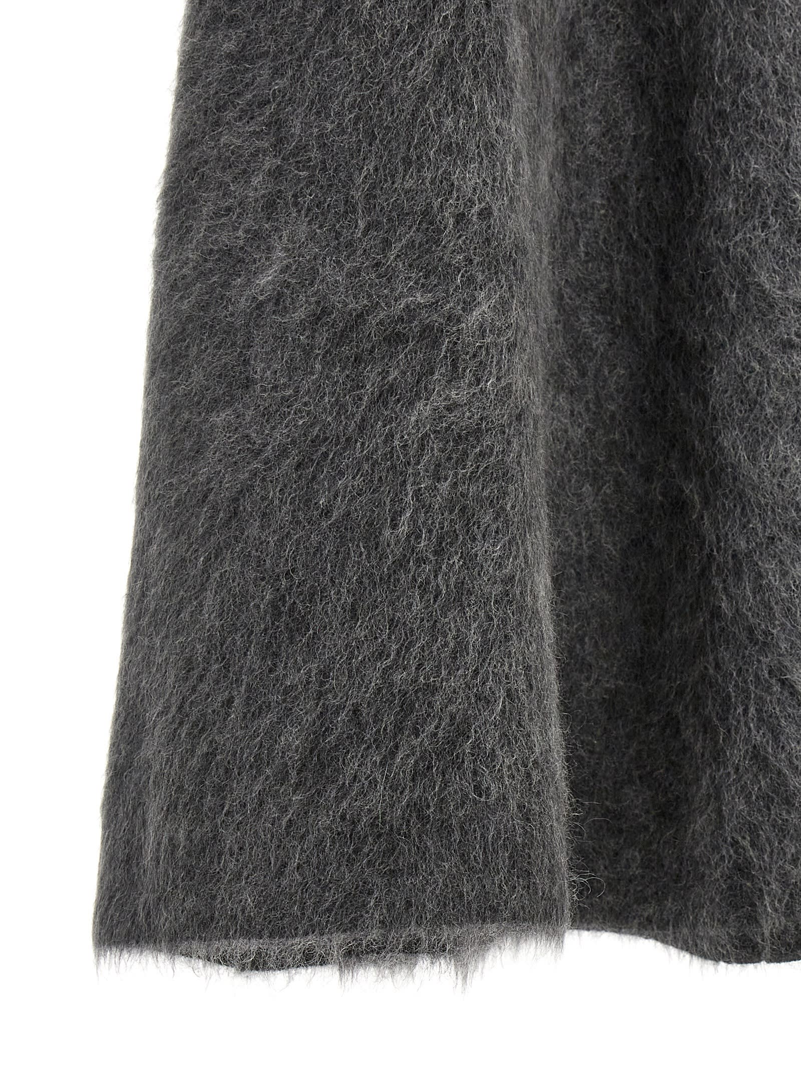 Shop Brunello Cucinelli Mohair Skirt In Gray