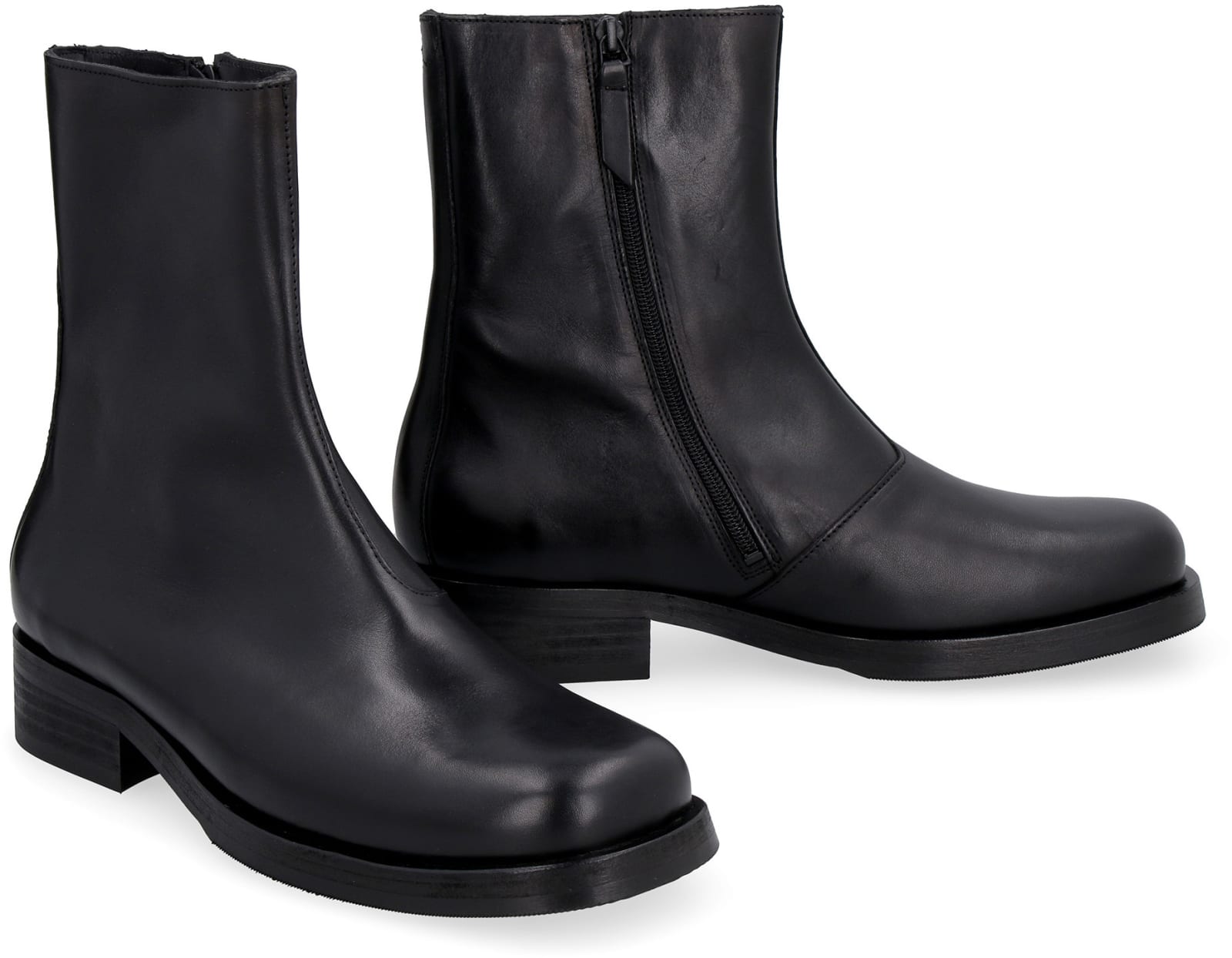Shop Our Legacy Camion Leather Ankle Boots In Black